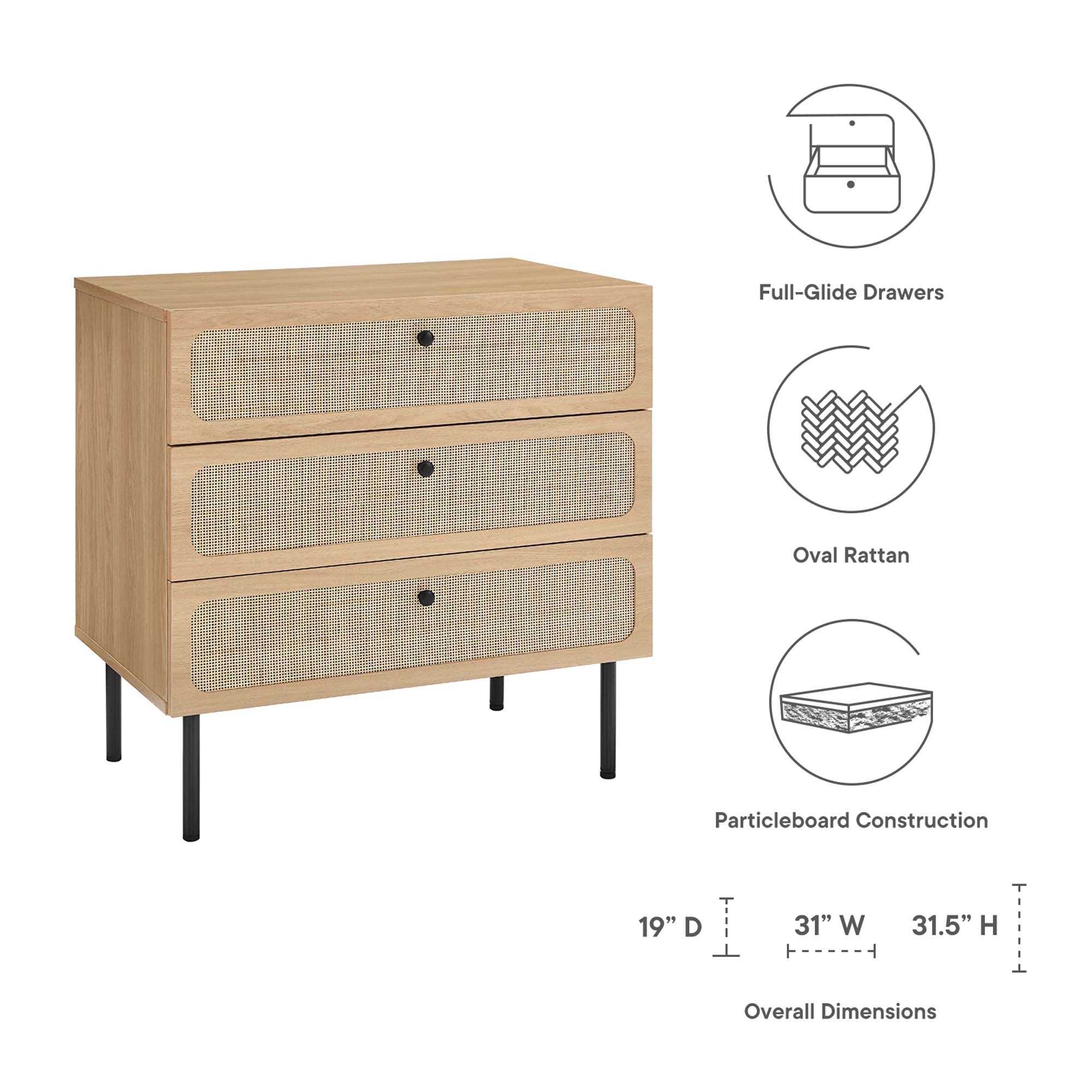 Chaucer 3-Drawer Chest - Best Buy Furniture