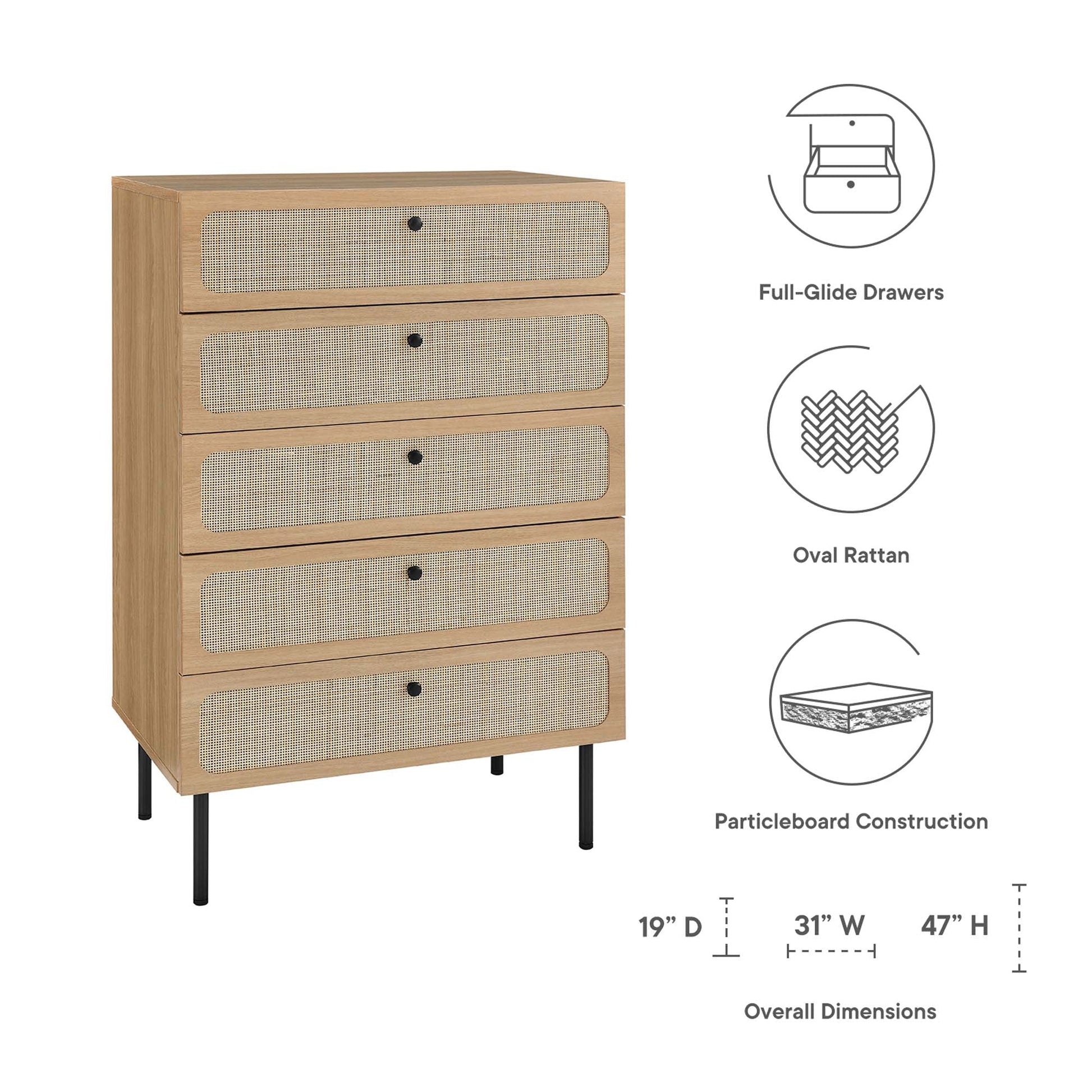 Chaucer 5-Drawer Chest - Best Buy Furniture