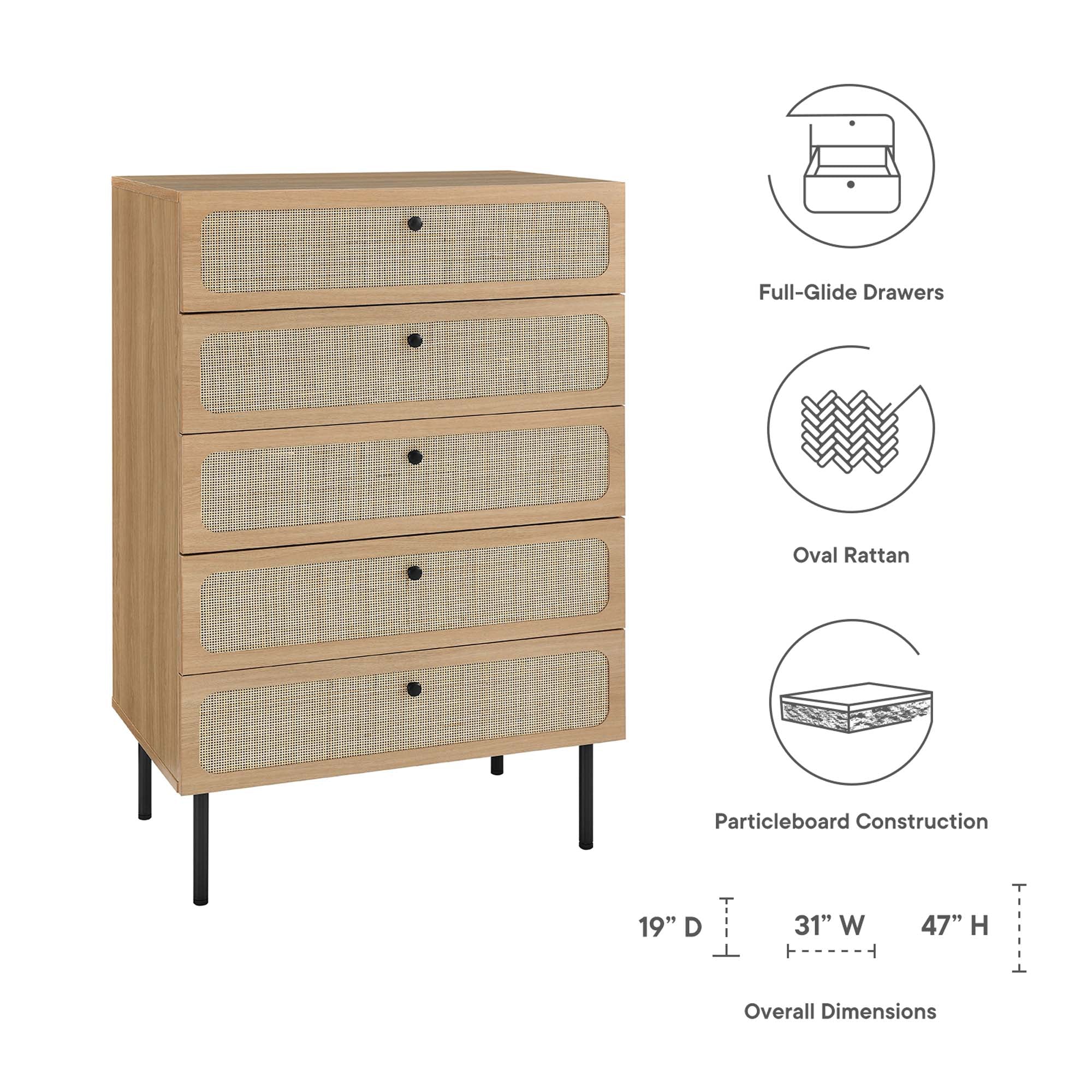 Chaucer 5-Drawer Chest - Best Buy Furniture