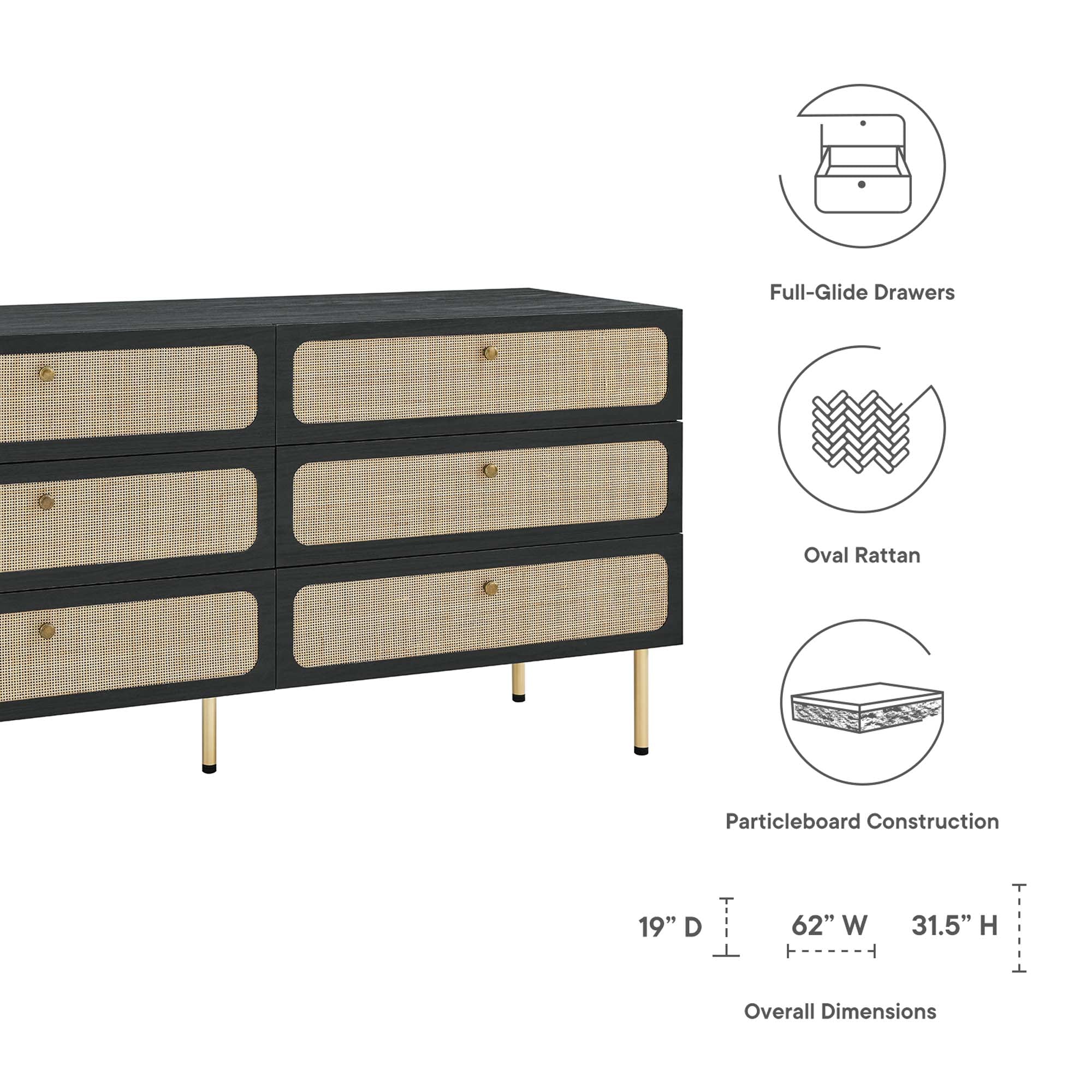 Chaucer 6-Drawer Dresser - Best Buy Furniture