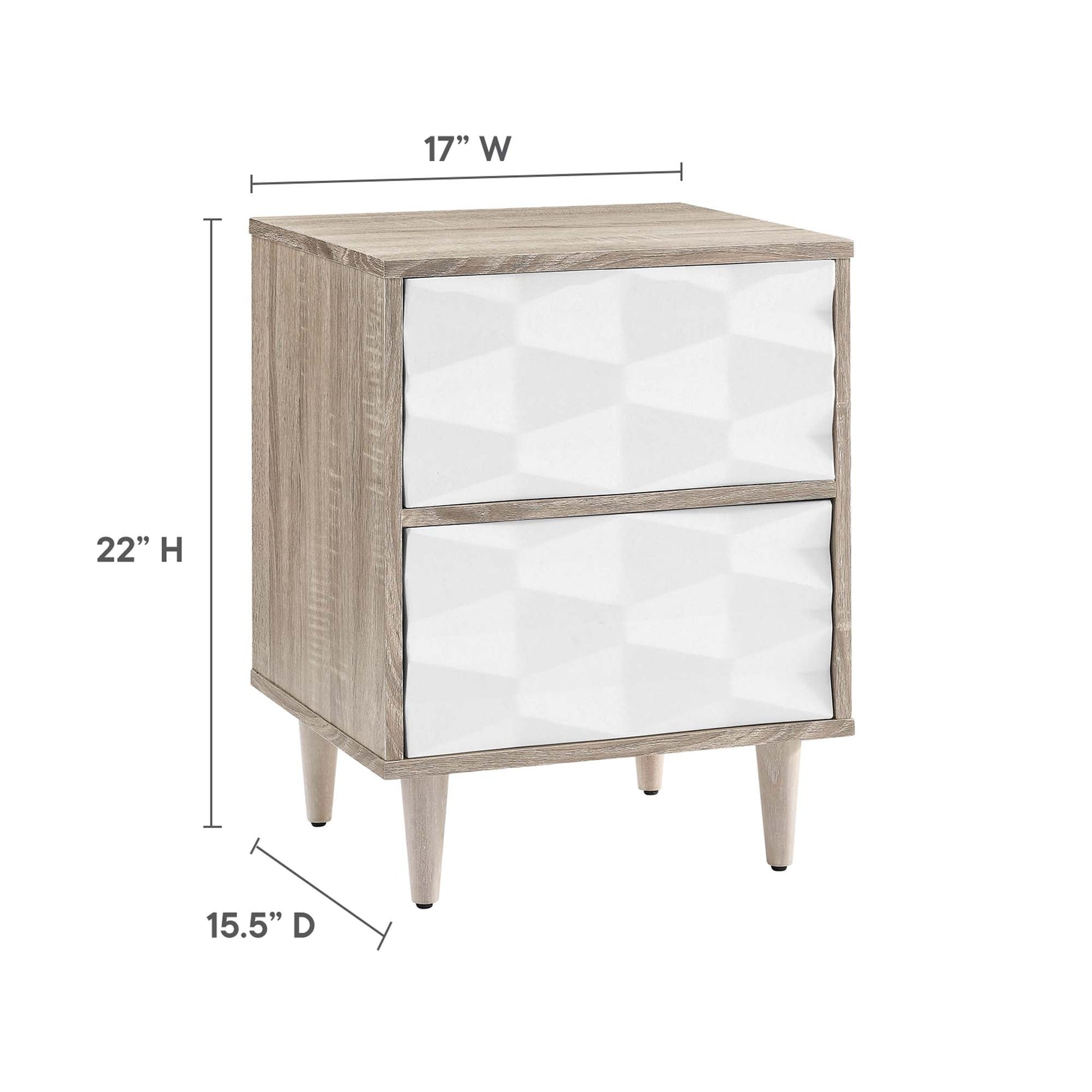 Vespera 2-Drawer Nightstand - Best Buy Furniture