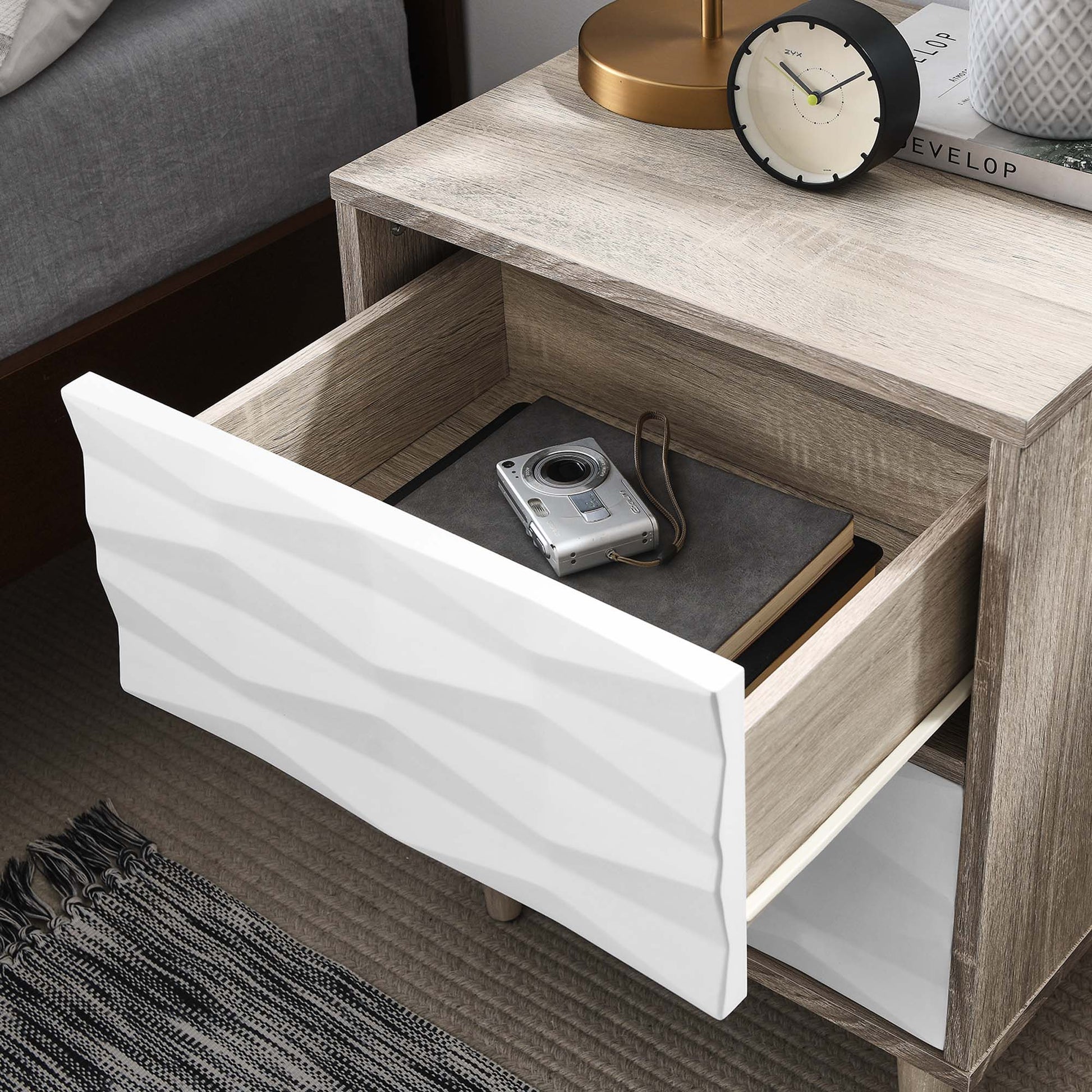 Vespera 2-Drawer Nightstand - Best Buy Furniture