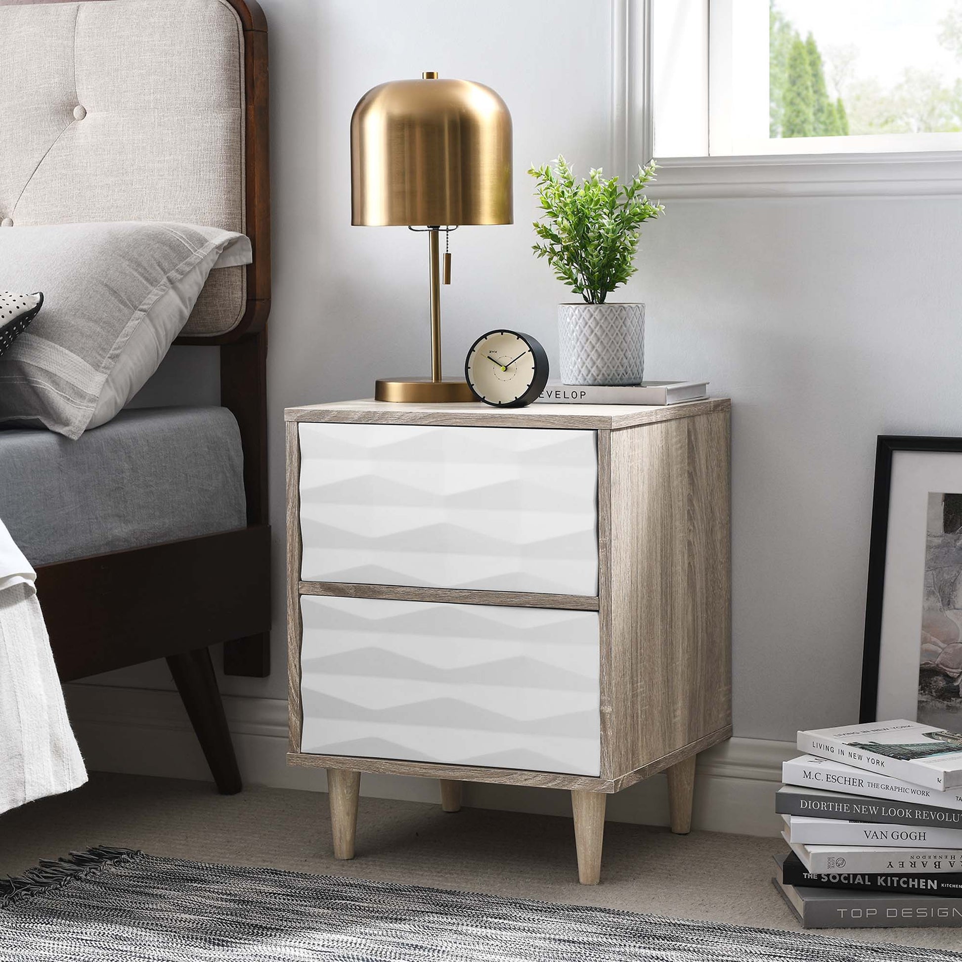 Vespera 2-Drawer Nightstand - Best Buy Furniture
