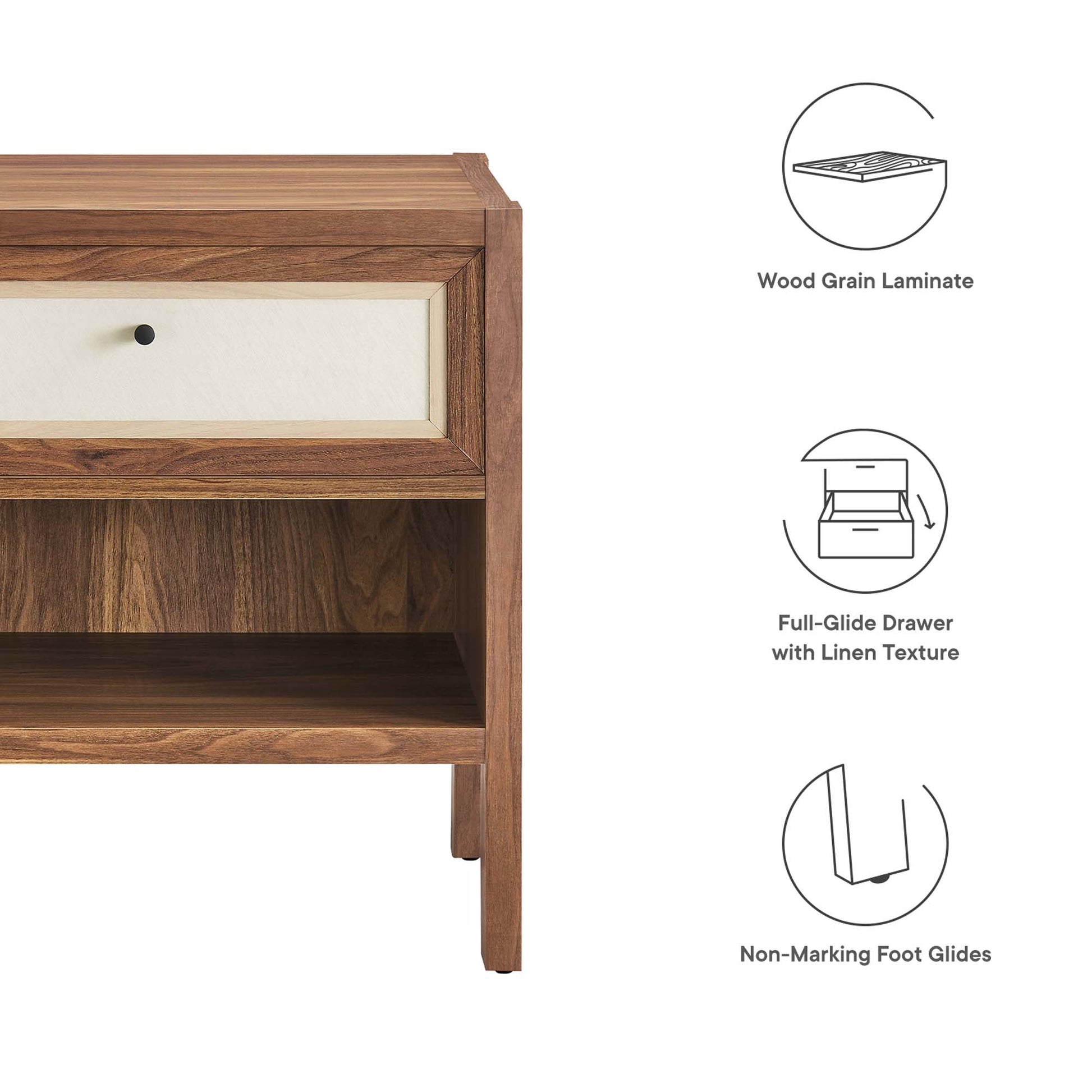 Capri Wood Grain Nightstand - Best Buy Furniture