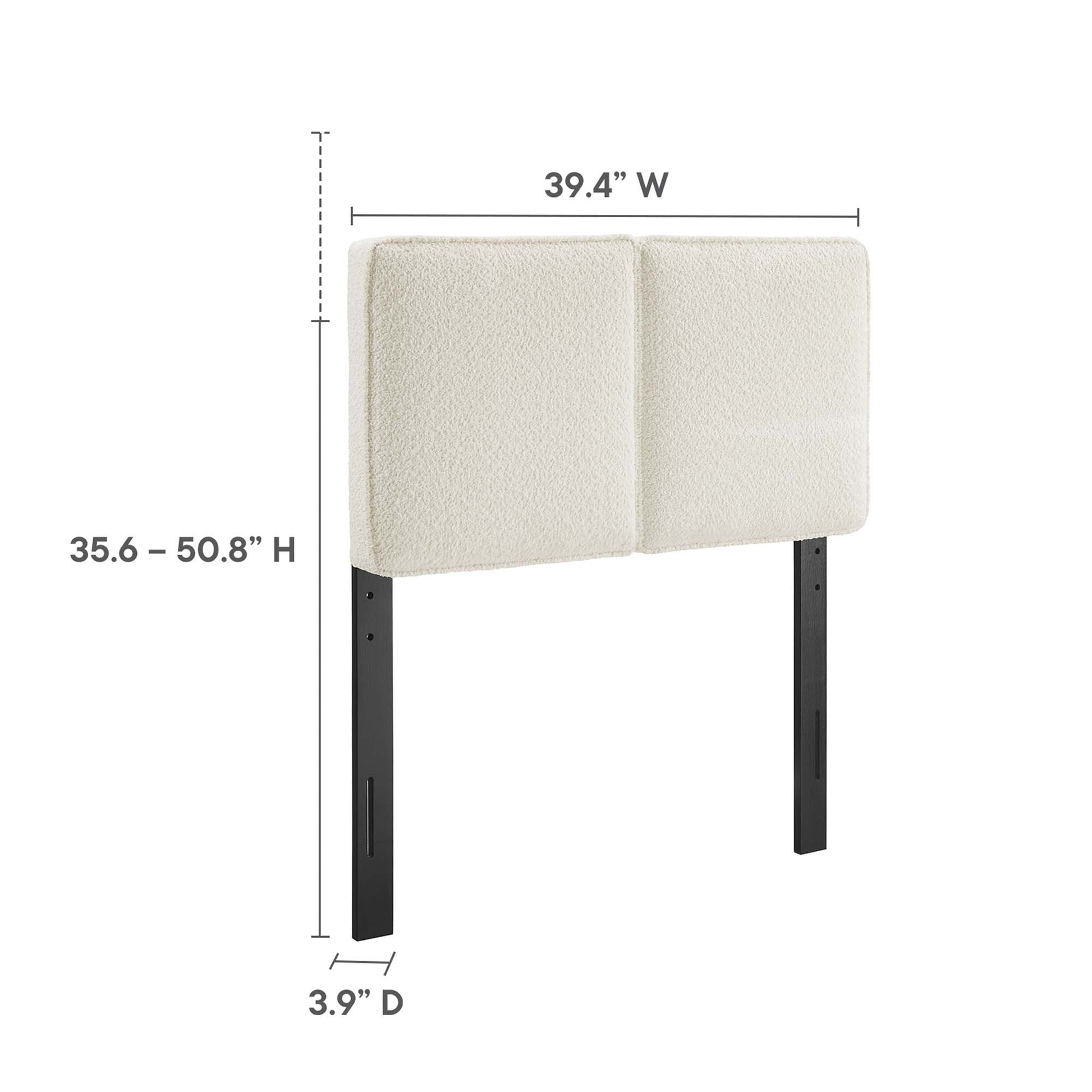 Lindee Boucle Fabric Twin Headboard by Modway - Best Buy Furniture