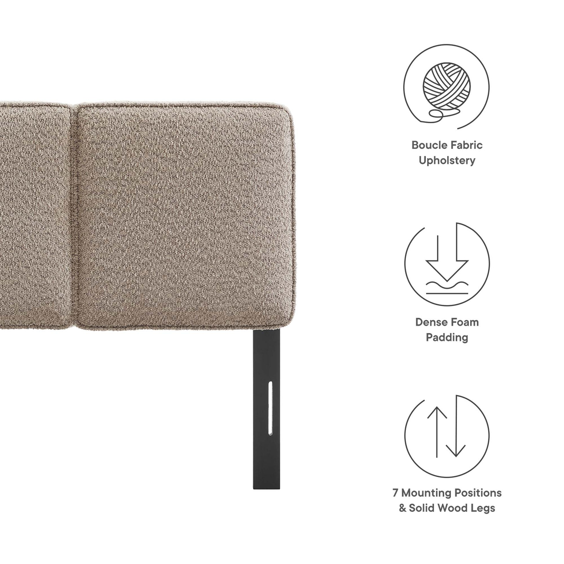Lindee Boucle Fabric Twin Headboard by Modway - Best Buy Furniture