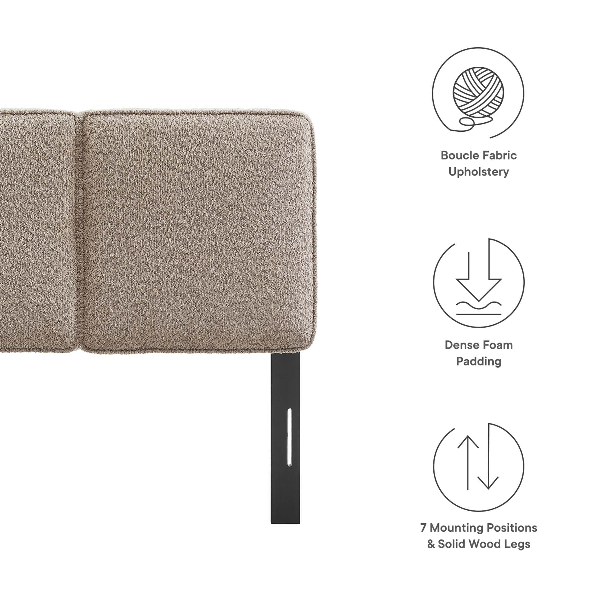 Lindee Boucle Fabric Twin Headboard by Modway - Best Buy Furniture
