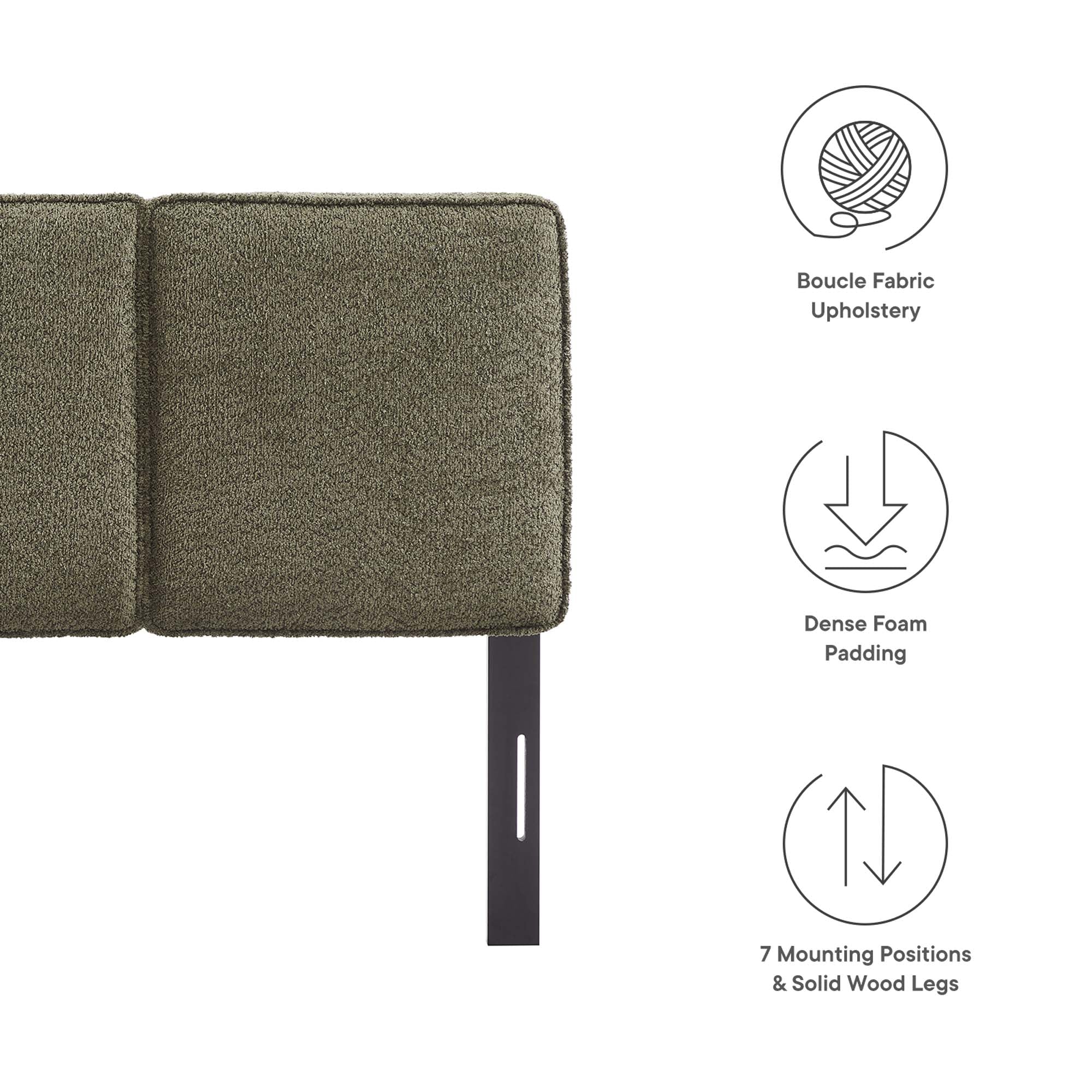 Lindee Boucle Fabric Twin Headboard by Modway - Best Buy Furniture