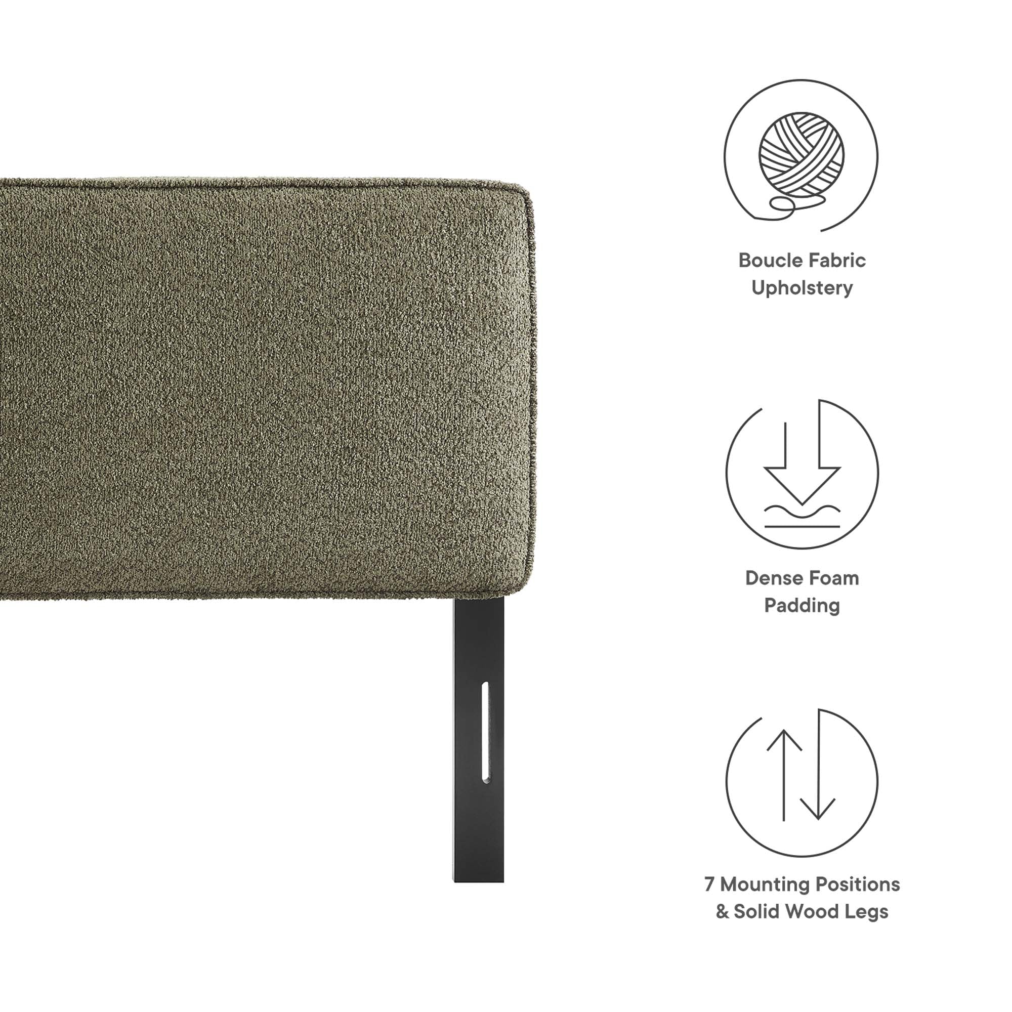 Lindee Boucle Fabric Full Headboard by Modway - Best Buy Furniture