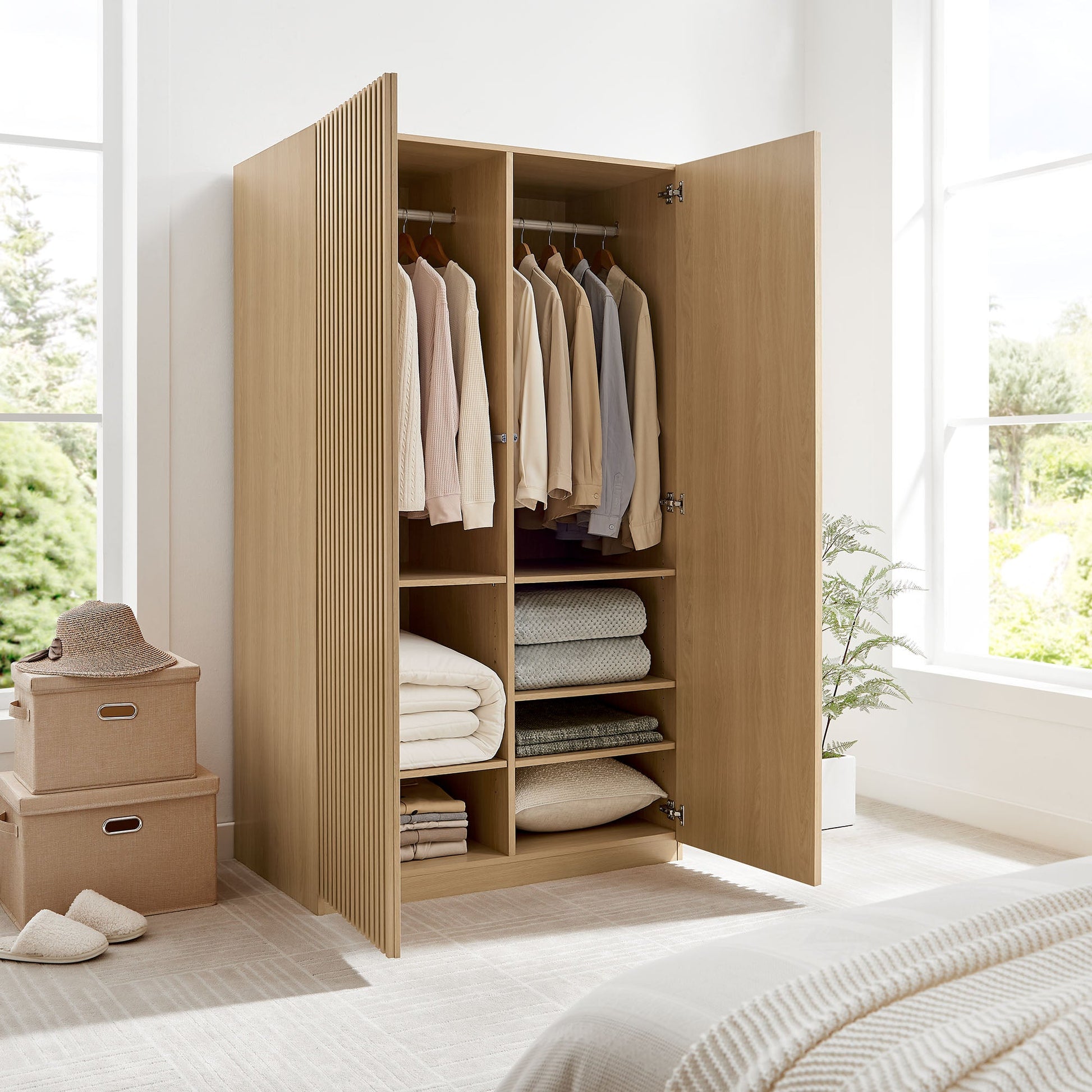 Render 2-Door Wardrobe Closet - Best Buy Furniture