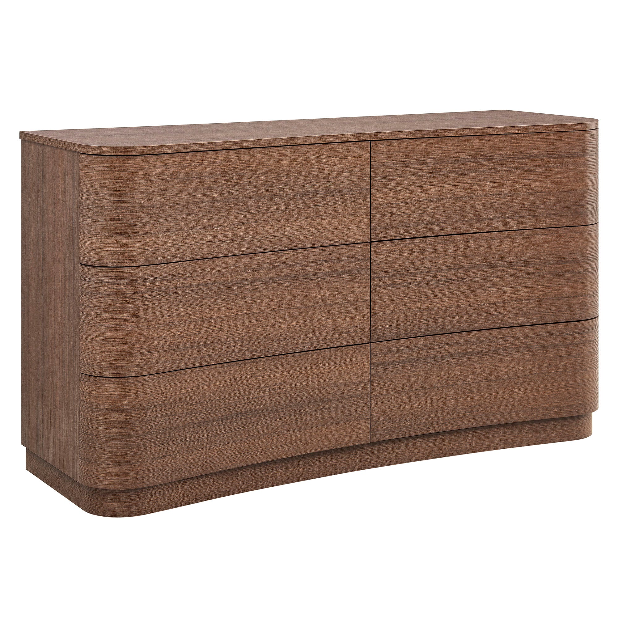 Mirae 6-Drawer Curved Dresser - Best Buy Furniture