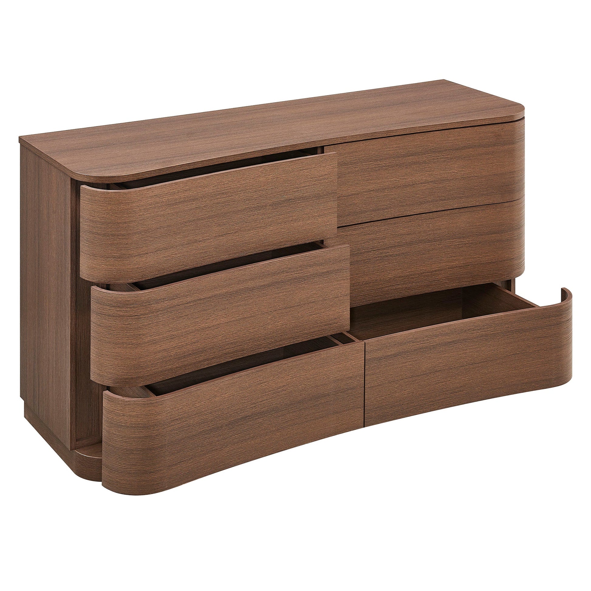 Mirae 6-Drawer Curved Dresser - Best Buy Furniture