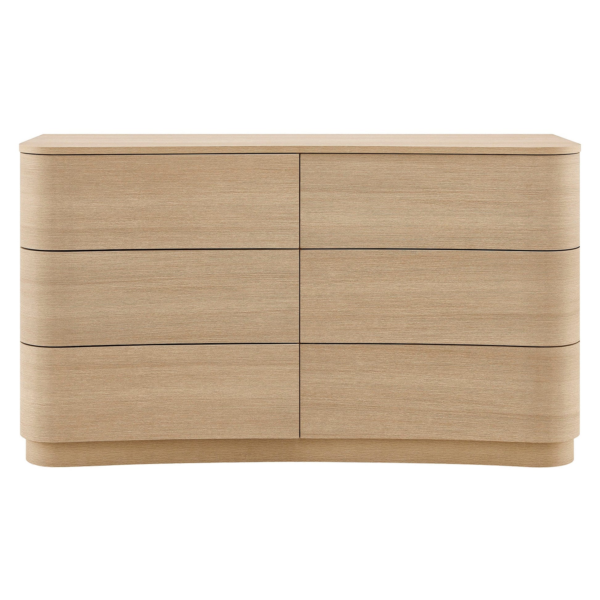 Mirae 6-Drawer Curved Dresser - Best Buy Furniture