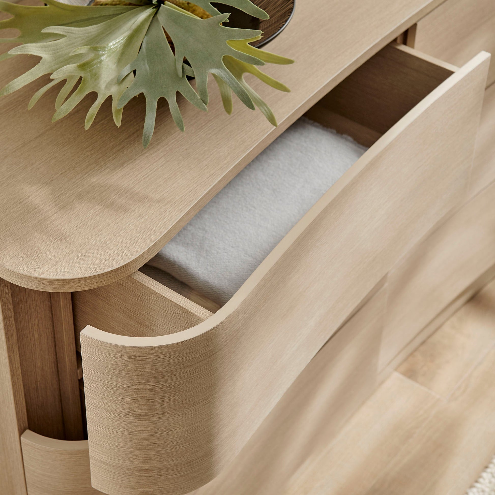 Mirae 6-Drawer Curved Dresser - Best Buy Furniture