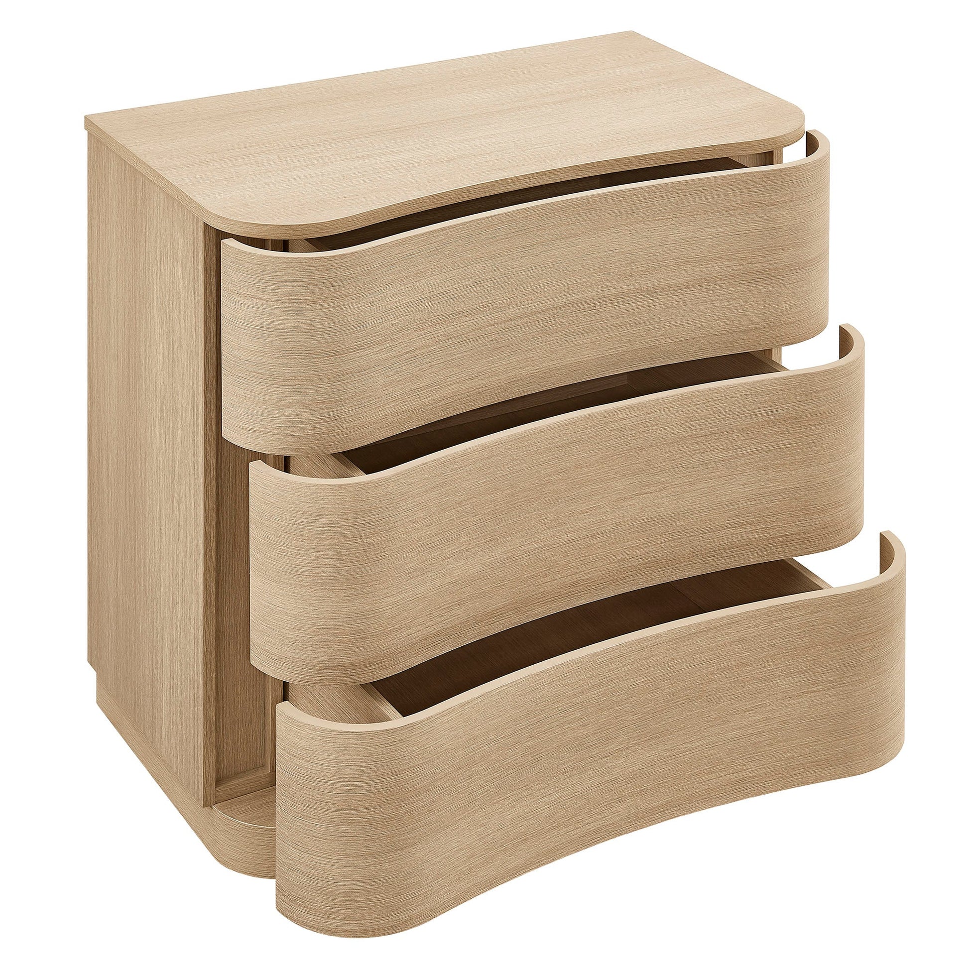 Mirae 3-Drawer Curved Compact Dresser - Best Buy Furniture