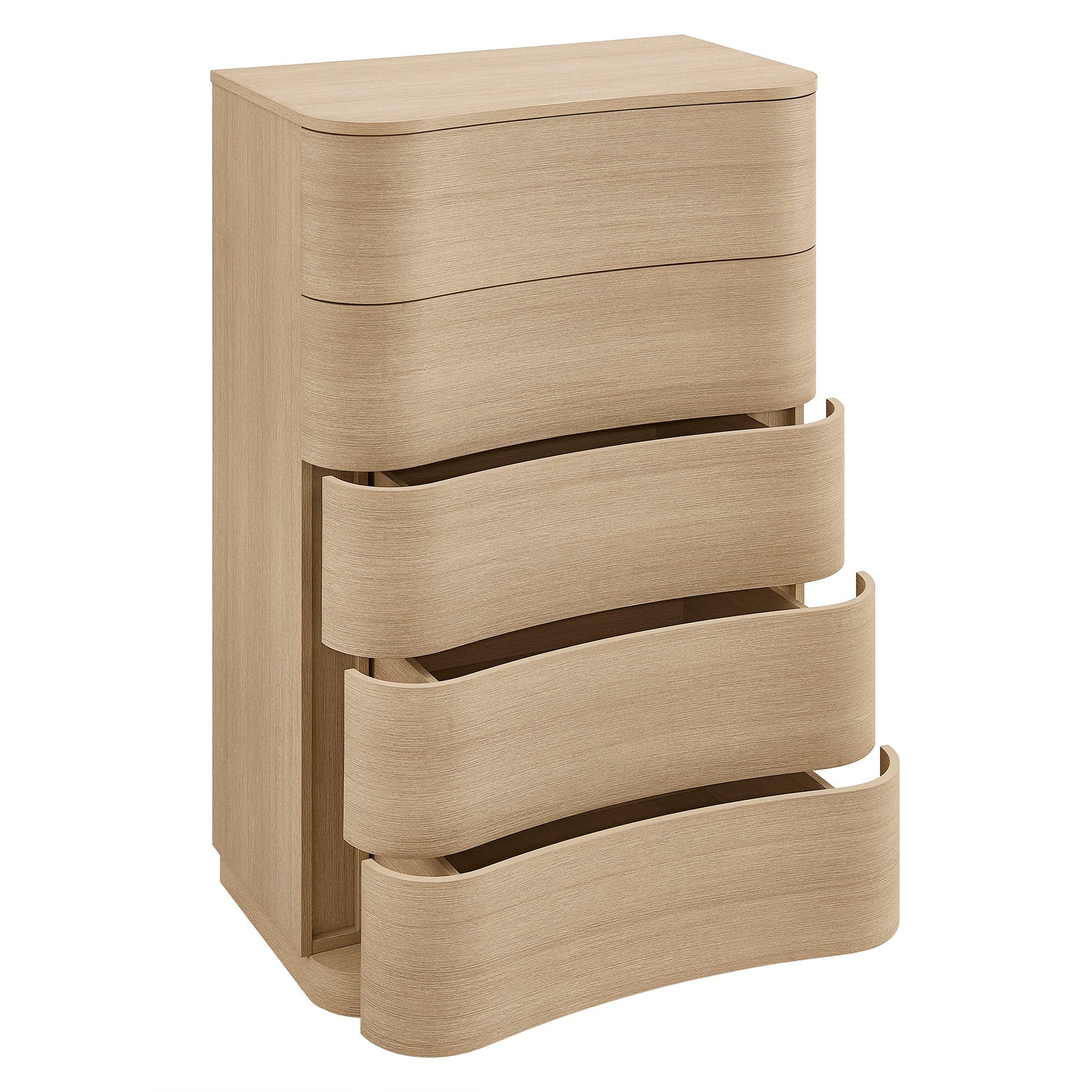 Mirae 5-Drawer Curved Dresser Chest of Drawers - Best Buy Furniture