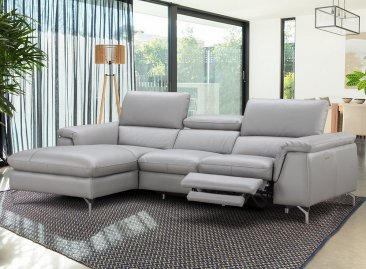 J&M Serena Premium Leather Sectional - Best Buy Furniture