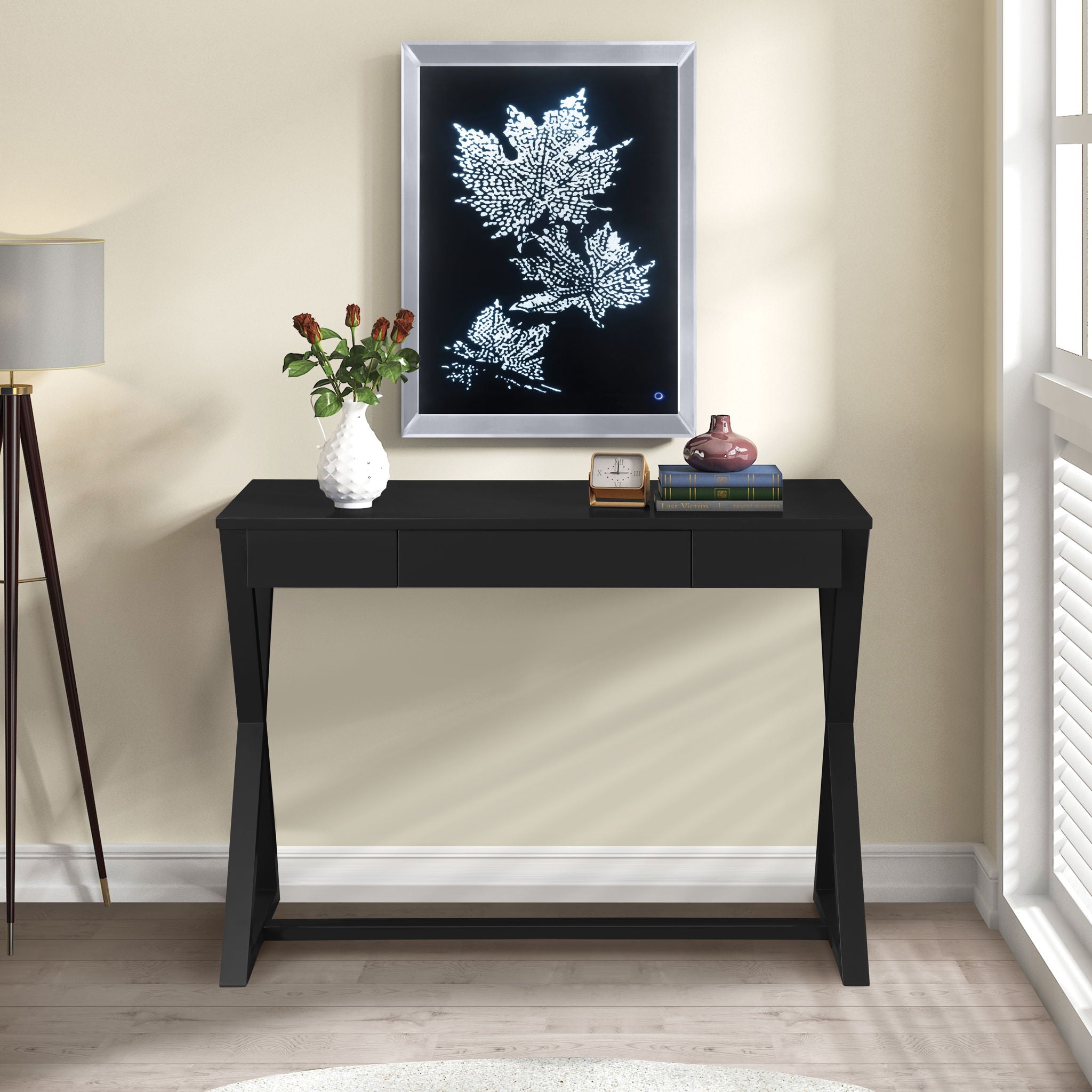 Nalo - Console Table - Charcoal - Best Buy Furniture
