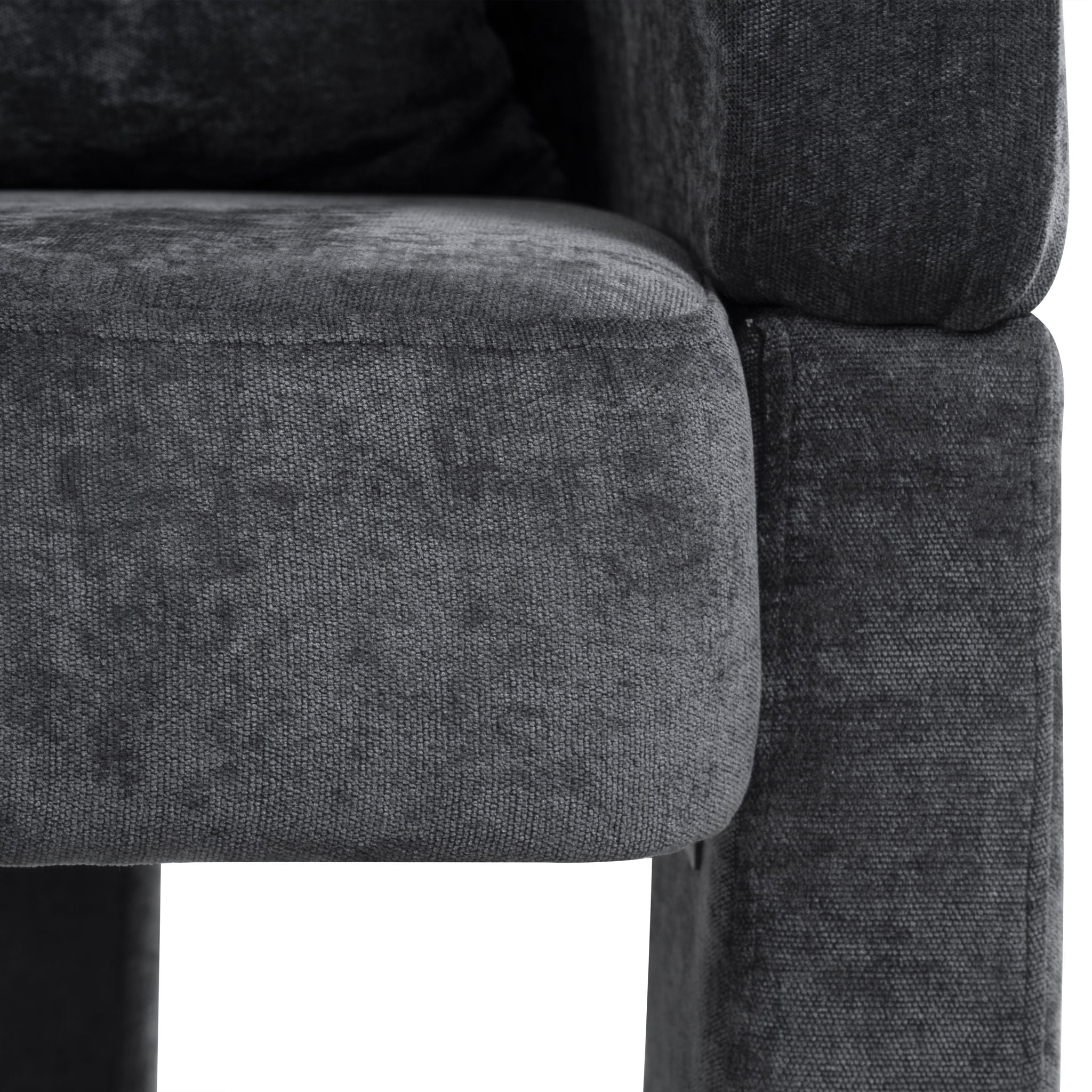Modern 3 Leg Chenille Accent Chair With Ergonomic Arms & Removable Pillow - Best Buy Furniture