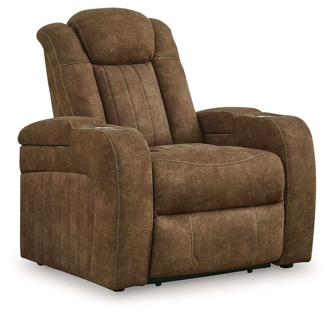 Wolfridge - Power Recliner/Adj Headrest - Brindle - Best Buy Furniture