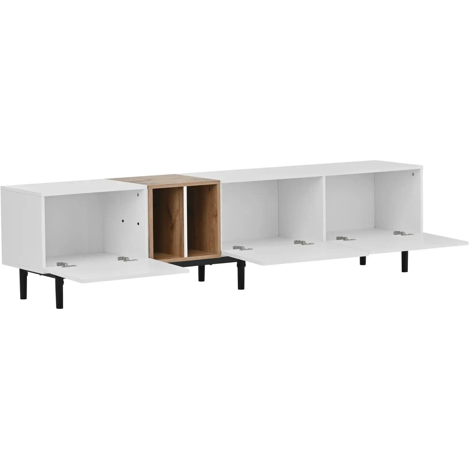 Modern TV Stand 70''with 3 Doors, Media Console Table, Entertainment Center with Large Storage Cabinet - Best Buy Furniture