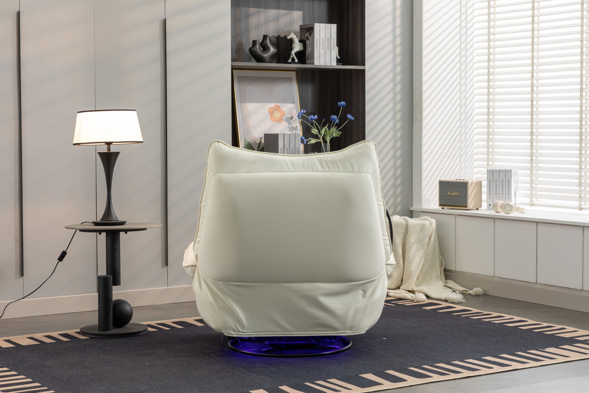 270 Swivel Glider Recliner Chair, Power Recliner Rocking Chair, USB Port Charge For Nursery Chair With Atmosphere Lamp For Living Room Bedroom Apartment - Best Buy Furniture