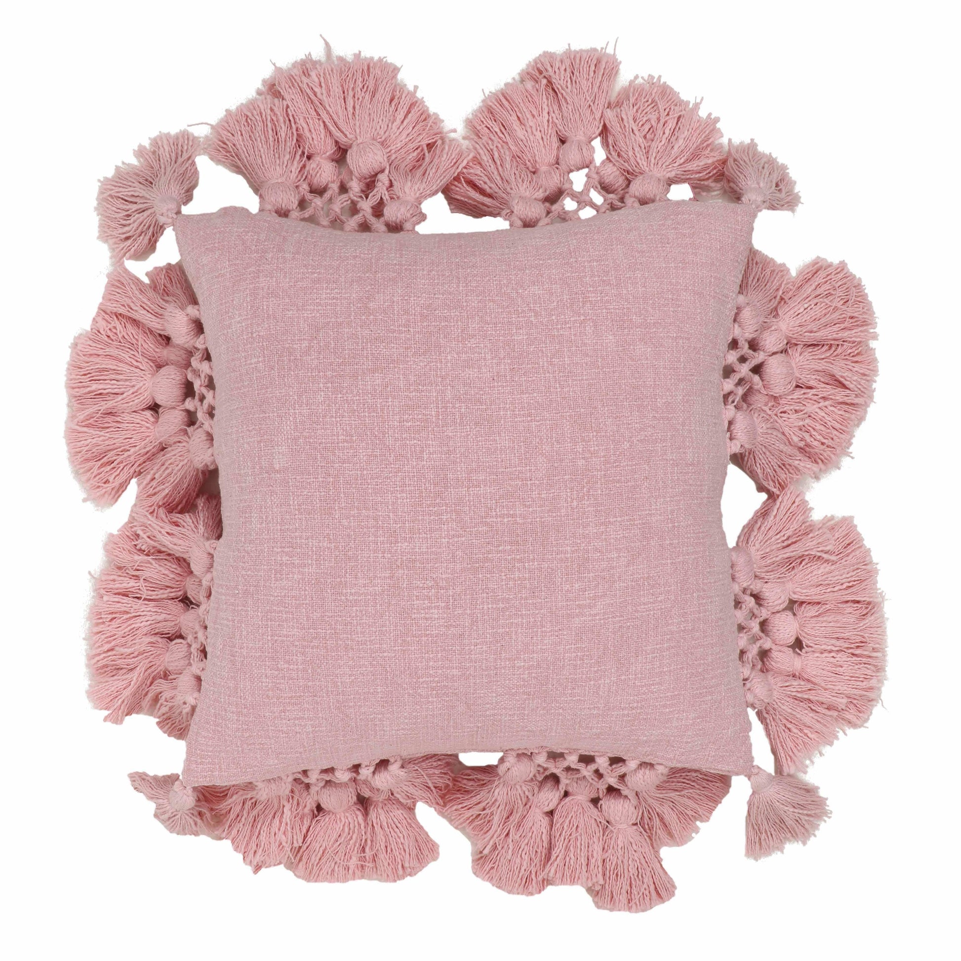 Stone Washed - Cotton Tasseled Pillow - Best Buy Furniture