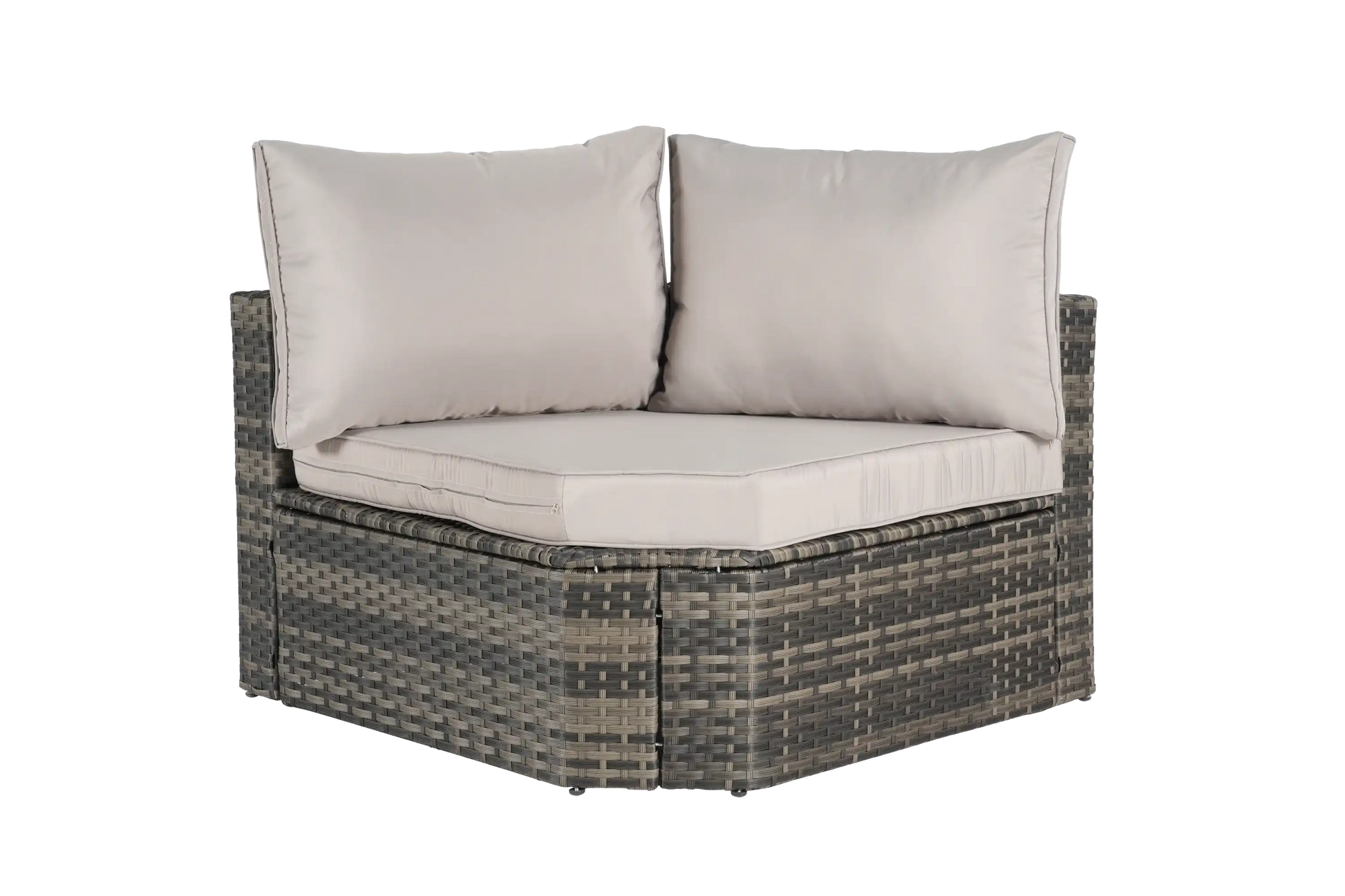 8 Piece L- Shaped Outdoor Patio Sofa Set with Ottoman & Glass Top Table - Best Buy Furniture