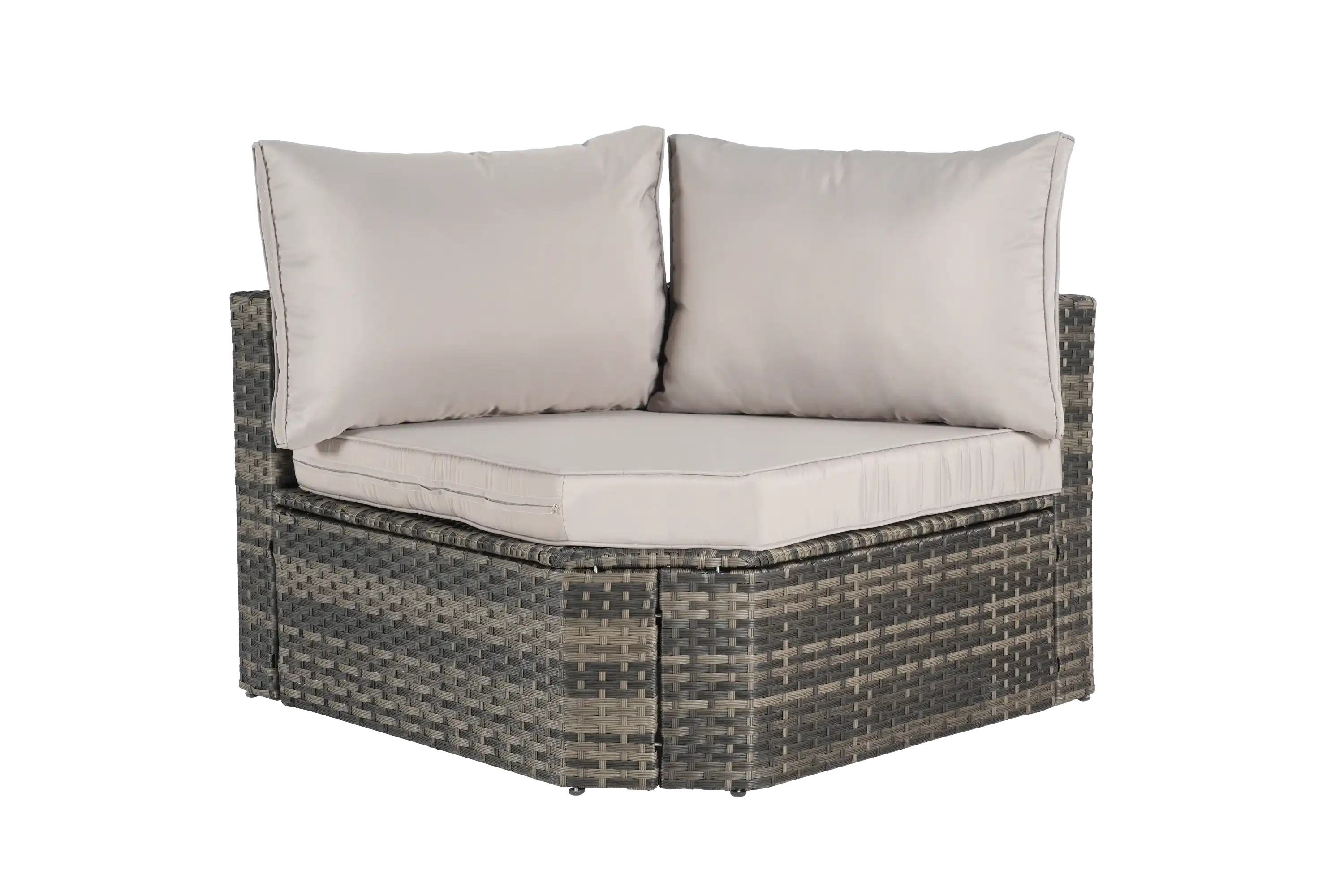 8 Piece L- Shaped Outdoor Patio Sofa Set with Ottoman & Glass Top Table - Best Buy Furniture