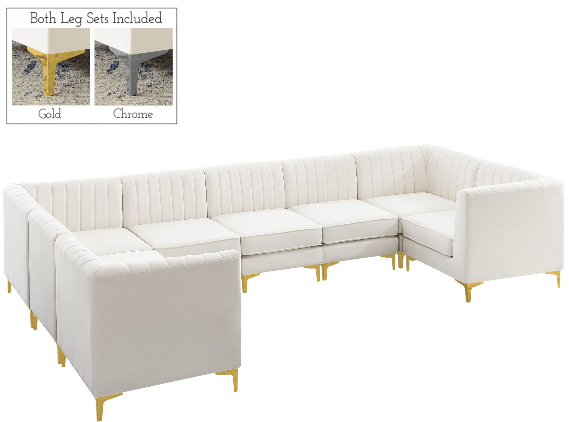 Alina - 8 Piece Modular U-Shaped Sectional - Best Buy Furniture