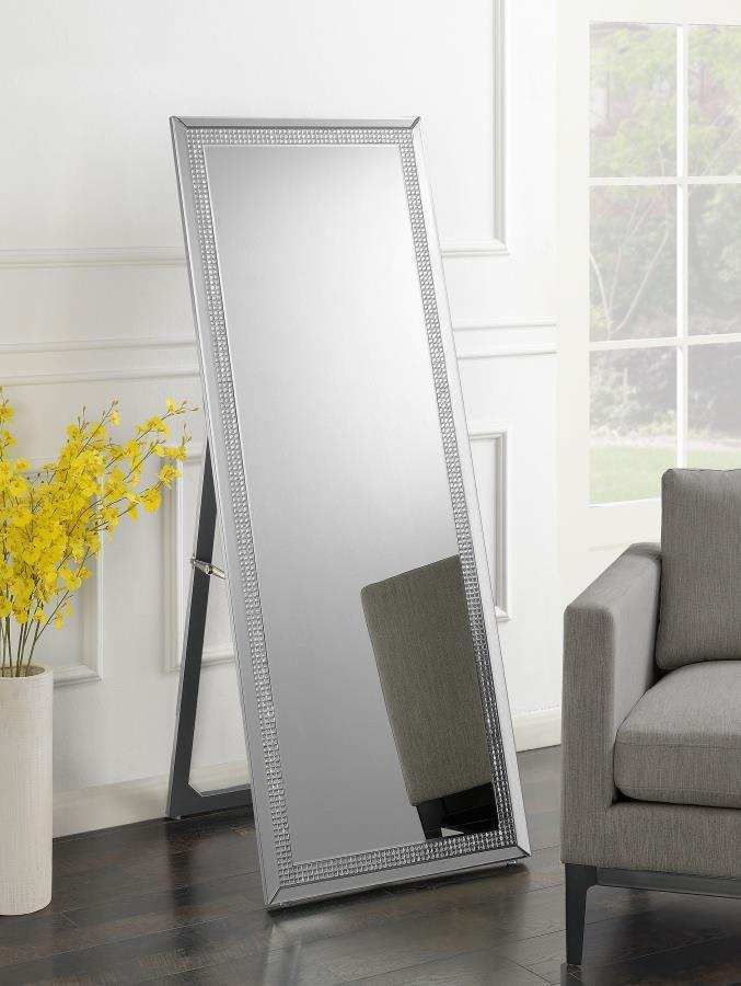 Giddish - Full Length Standing Mirror - Silver - Best Buy Furniture
