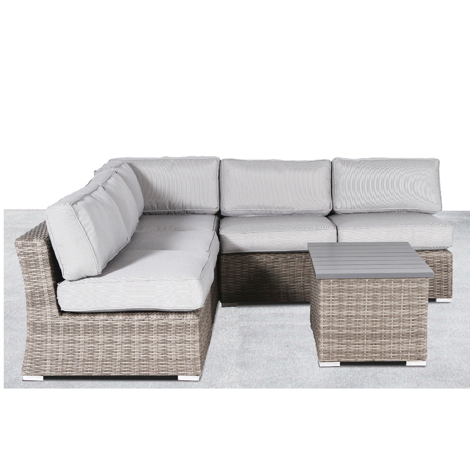 Wicker Sectional Sofa With Cushions And Table - Best Buy Furniture