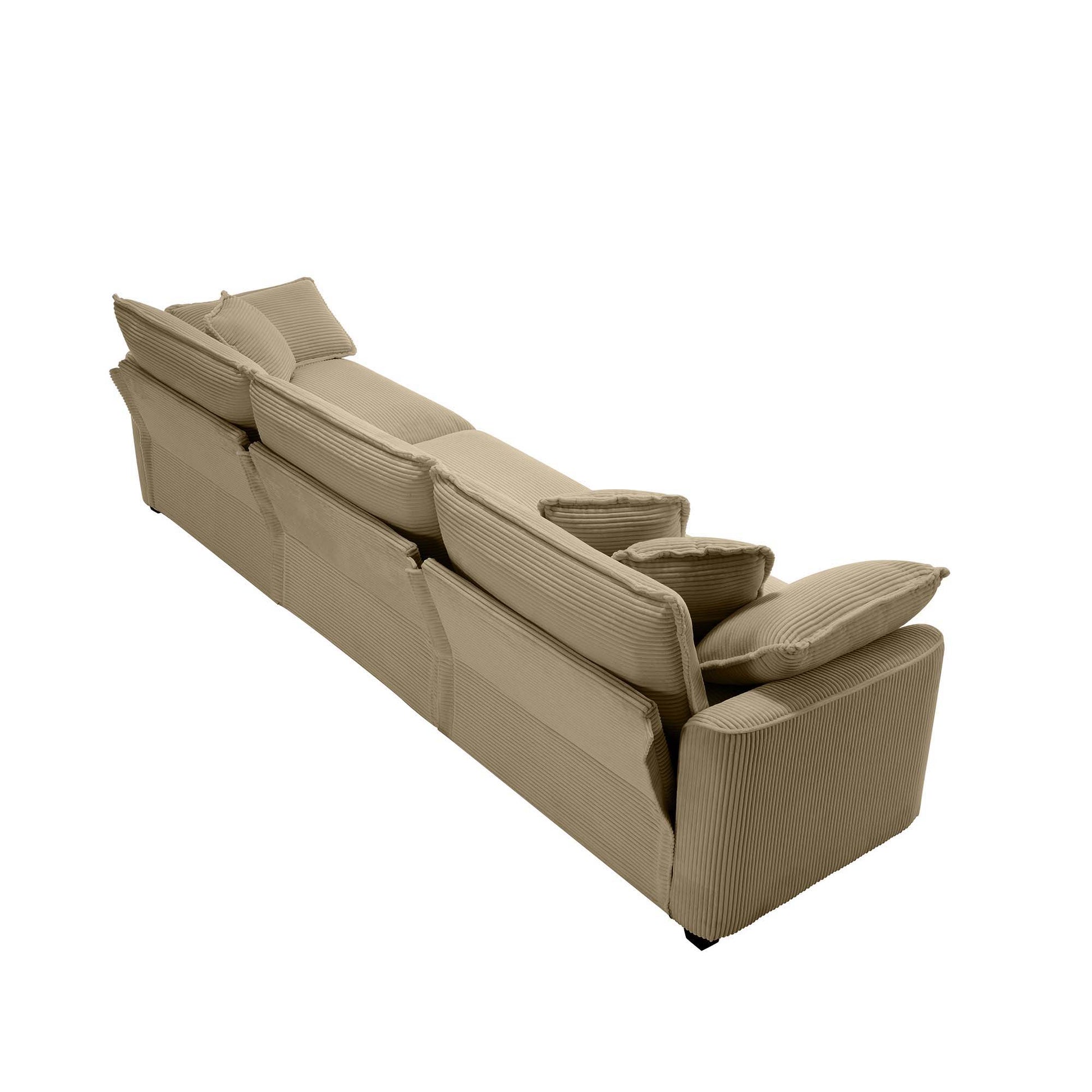 Elegant Corduroy Oversized Sectional Sofa Set With Deep Seats And Flexible Layout - Best Buy Furniture