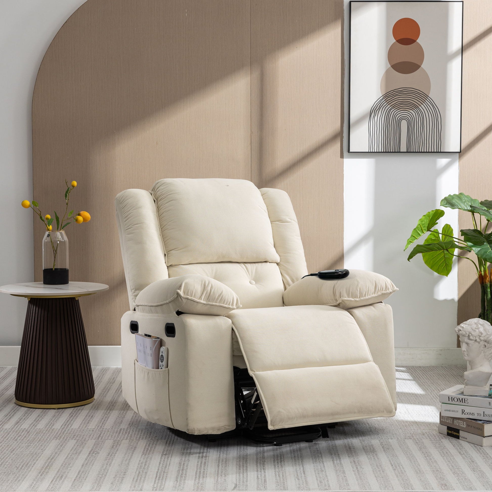 Massage Recliner Power Lift Chair With Adjustable Massage And Heating Function - Best Buy Furniture