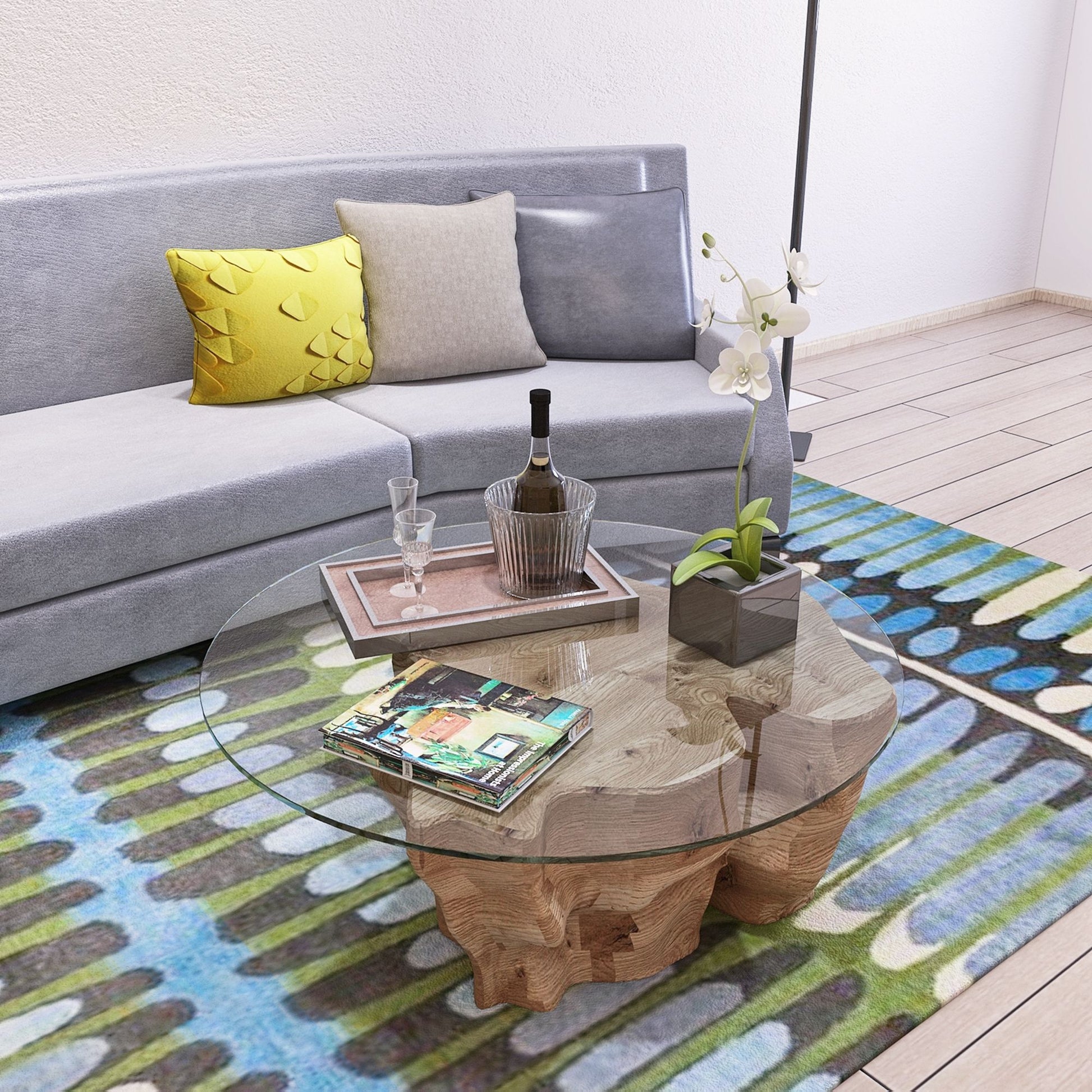 36" Round Tempered Glass Table Top Clear Glass 1 / 4" Thick Flat Polished Edge - Transparent - Best Buy Furniture