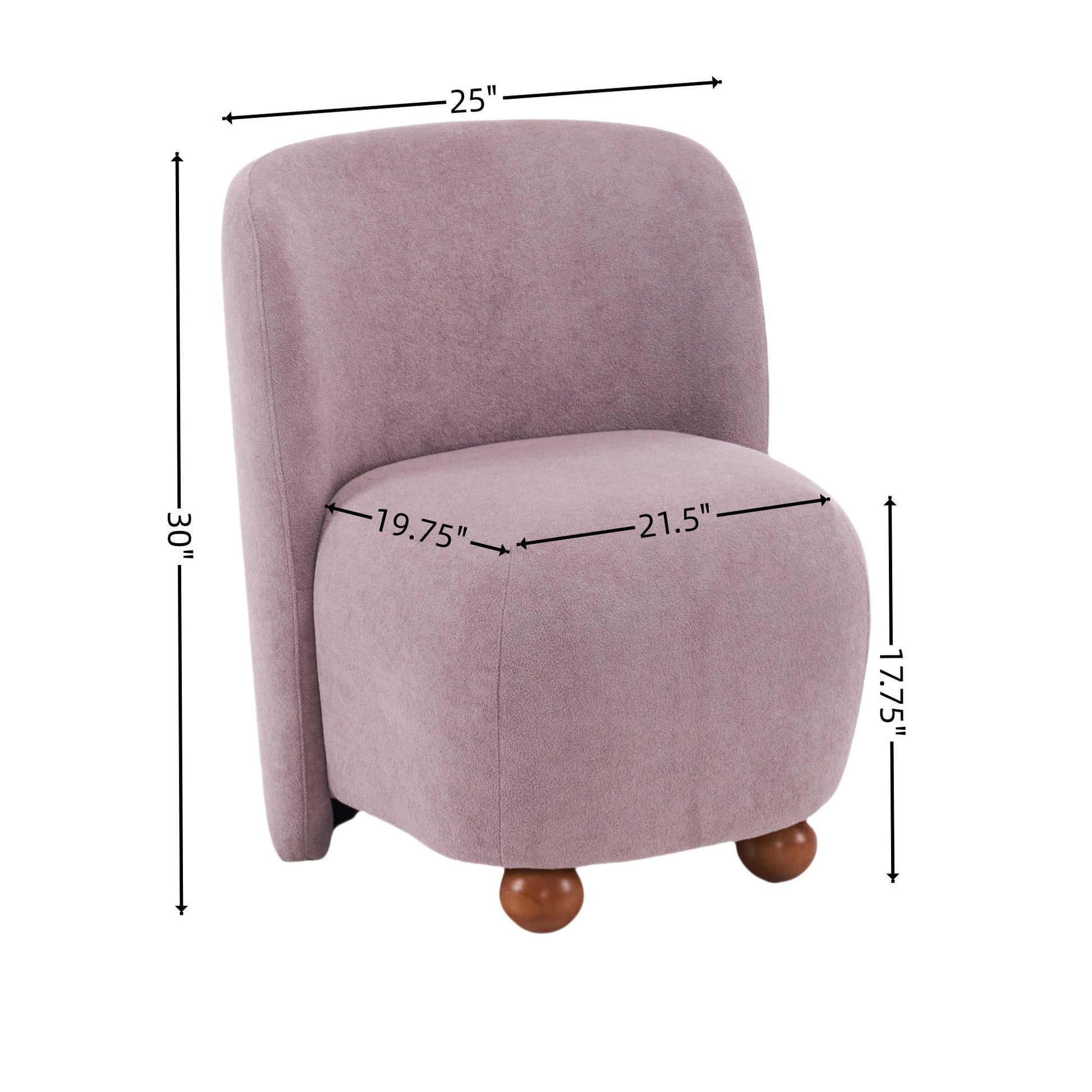 Modern Low Back Accent Upholstered Armless Living Room Chairs, Round Feet - Best Buy Furniture