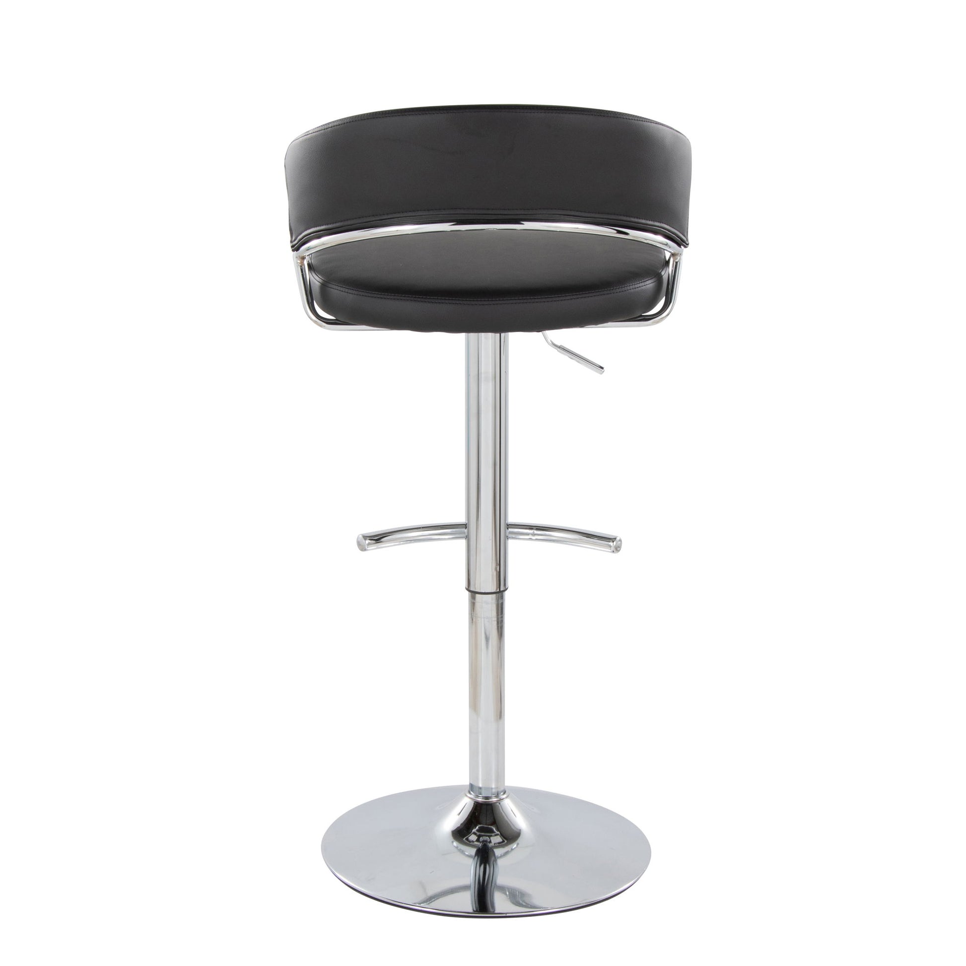 Jie - Contemporary Adjustable Barstool With Swivel & Rounded T Footrest (Set of 2) - Best Buy Furniture