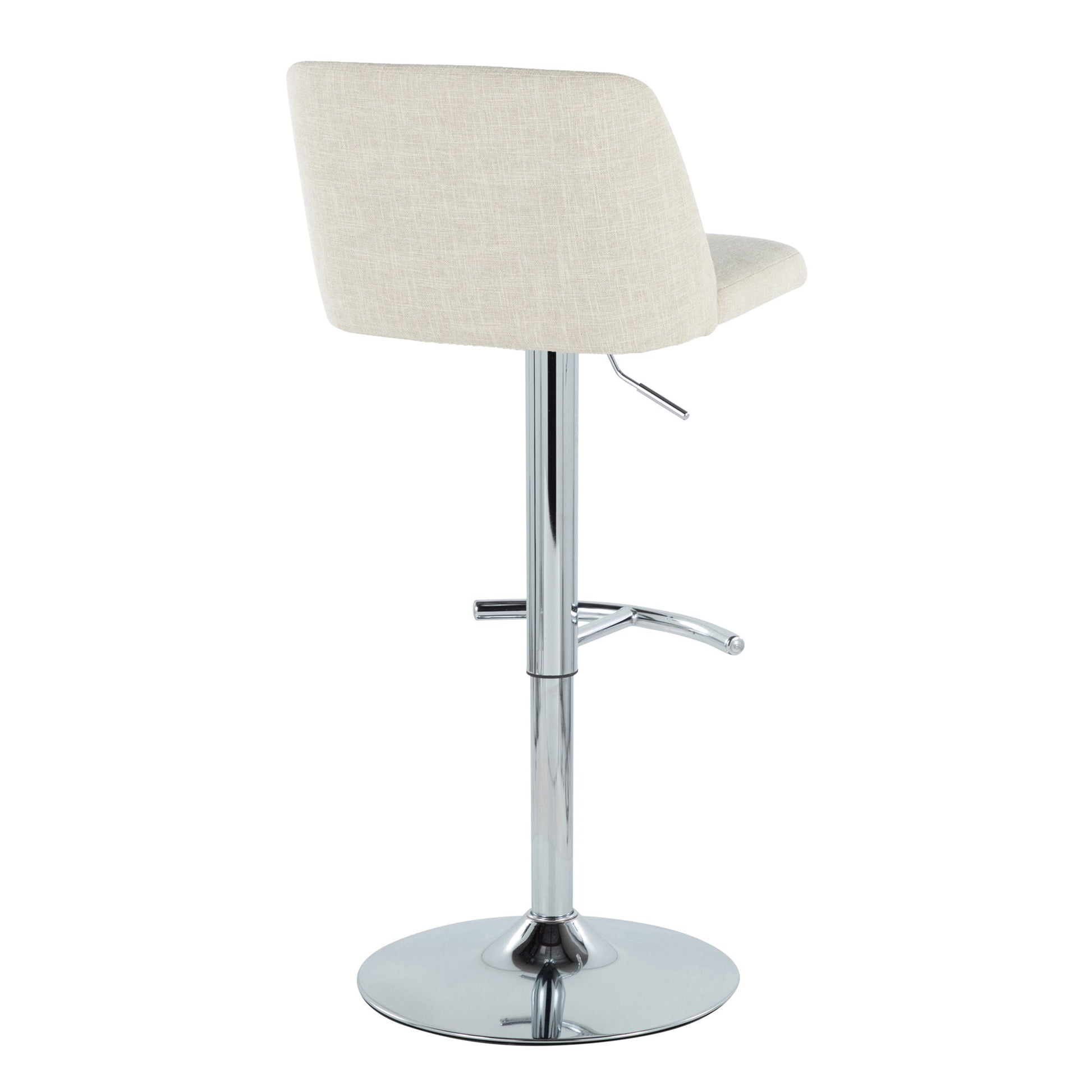 Toriano - Contemporary Adjustable Barstool Swivel With Rounded T Footrest (Set of 2) - Best Buy Furniture