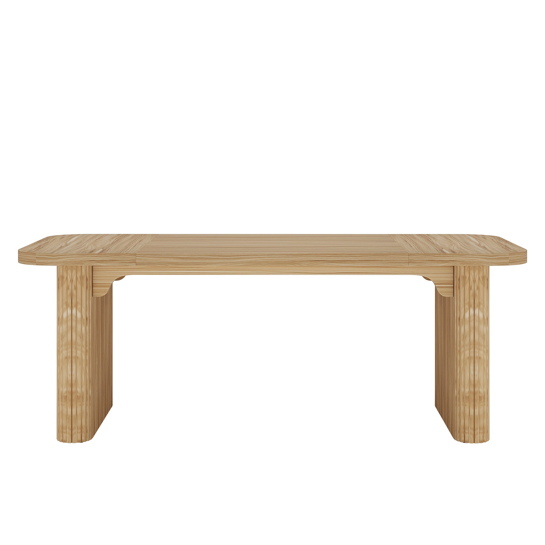 62' Mid Century Modern Executive Desk, Large Home Office Natural Light Oak - Best Buy Furniture