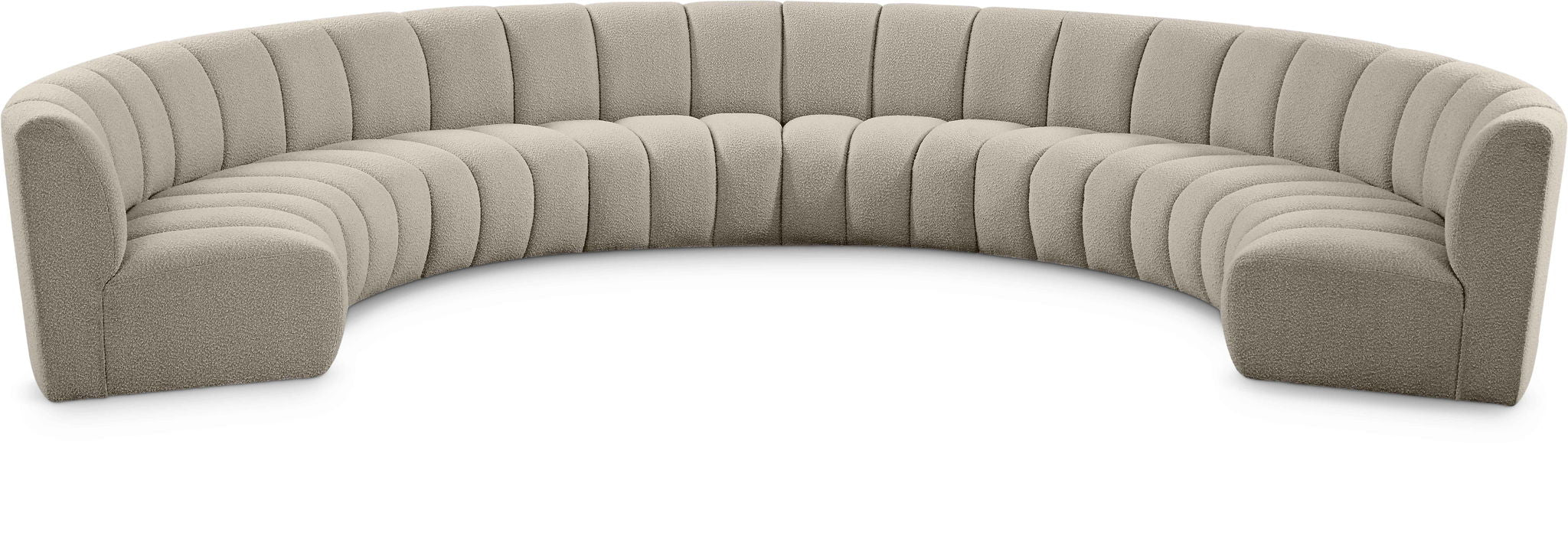 Infinity - 8 Piece Boucle Modular Sectional - Best Buy Furniture