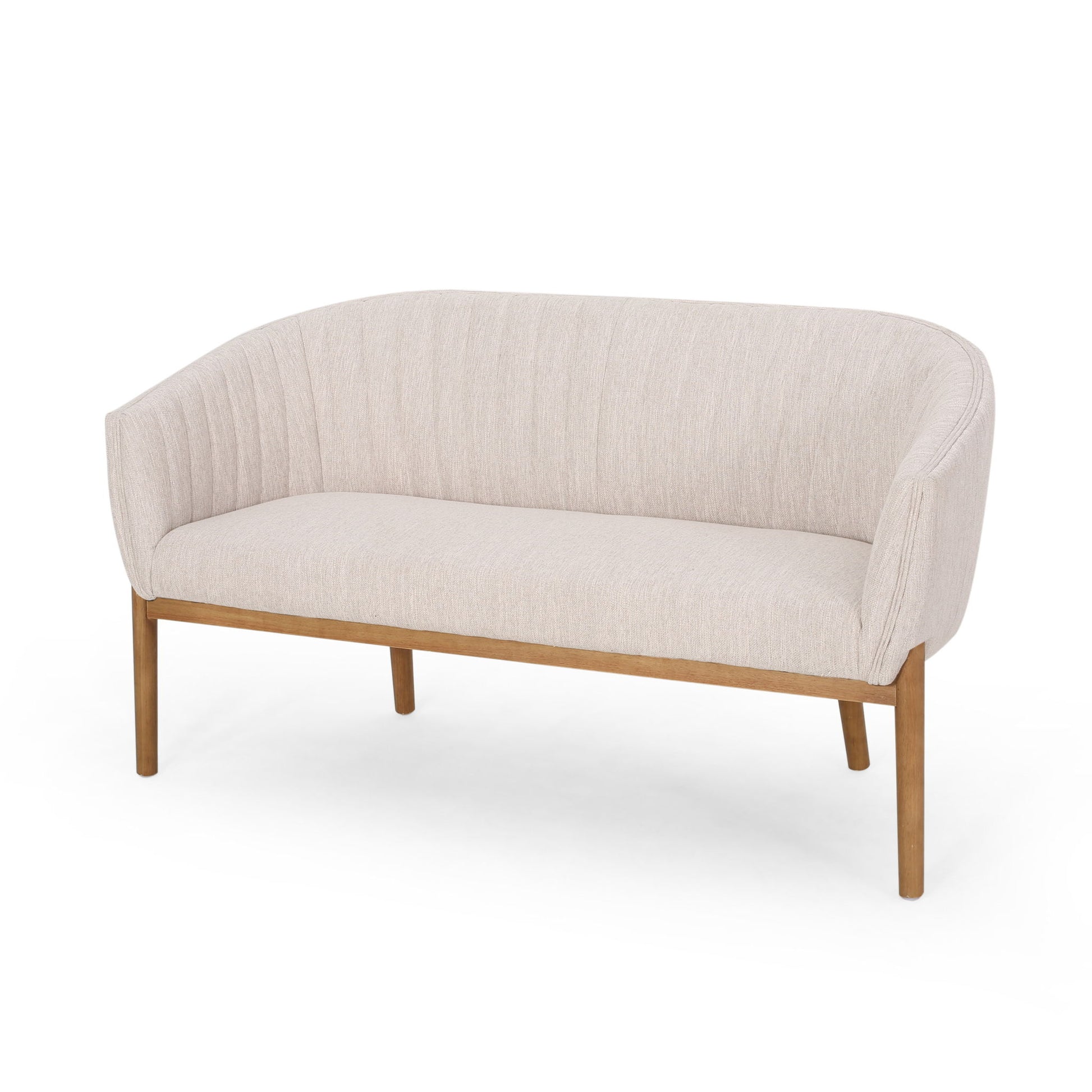 Mid Century Modern Loveseat With Channel Stitched Backrest - Best Buy Furniture