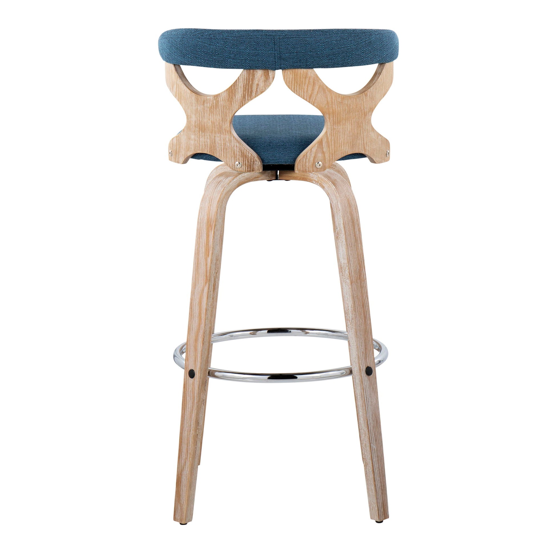 Gardenia - Contemporary Fixed Height Barstool With Swivel With Round Footrest (Set of 2) - Best Buy Furniture