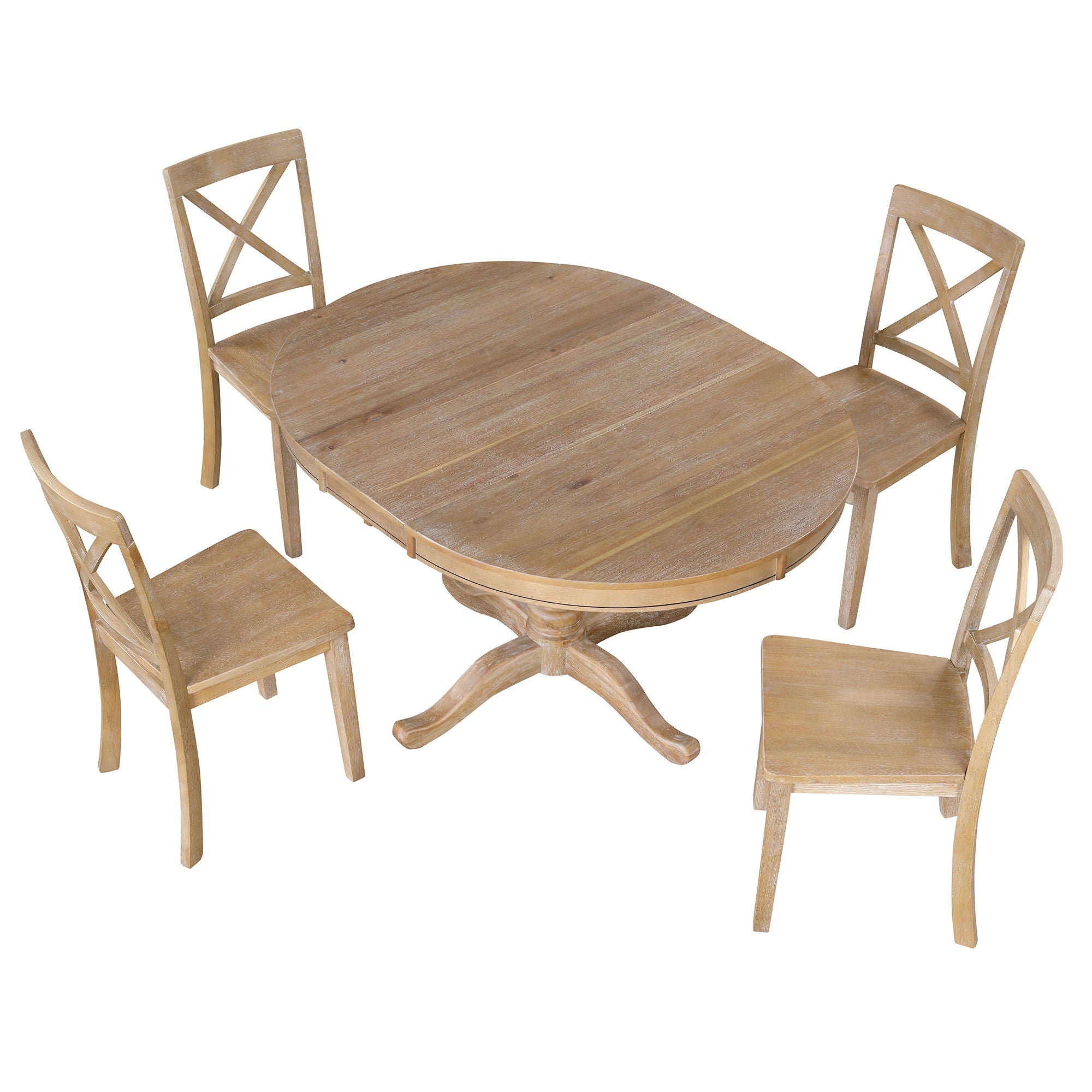 Modern Dining Table Set For 4, Round Table And 4 Kitchen Room Chairs, 5 Piece Kitchen Table Set For Dining Room, Dinette, Breakfast Nook - Best Buy Furniture