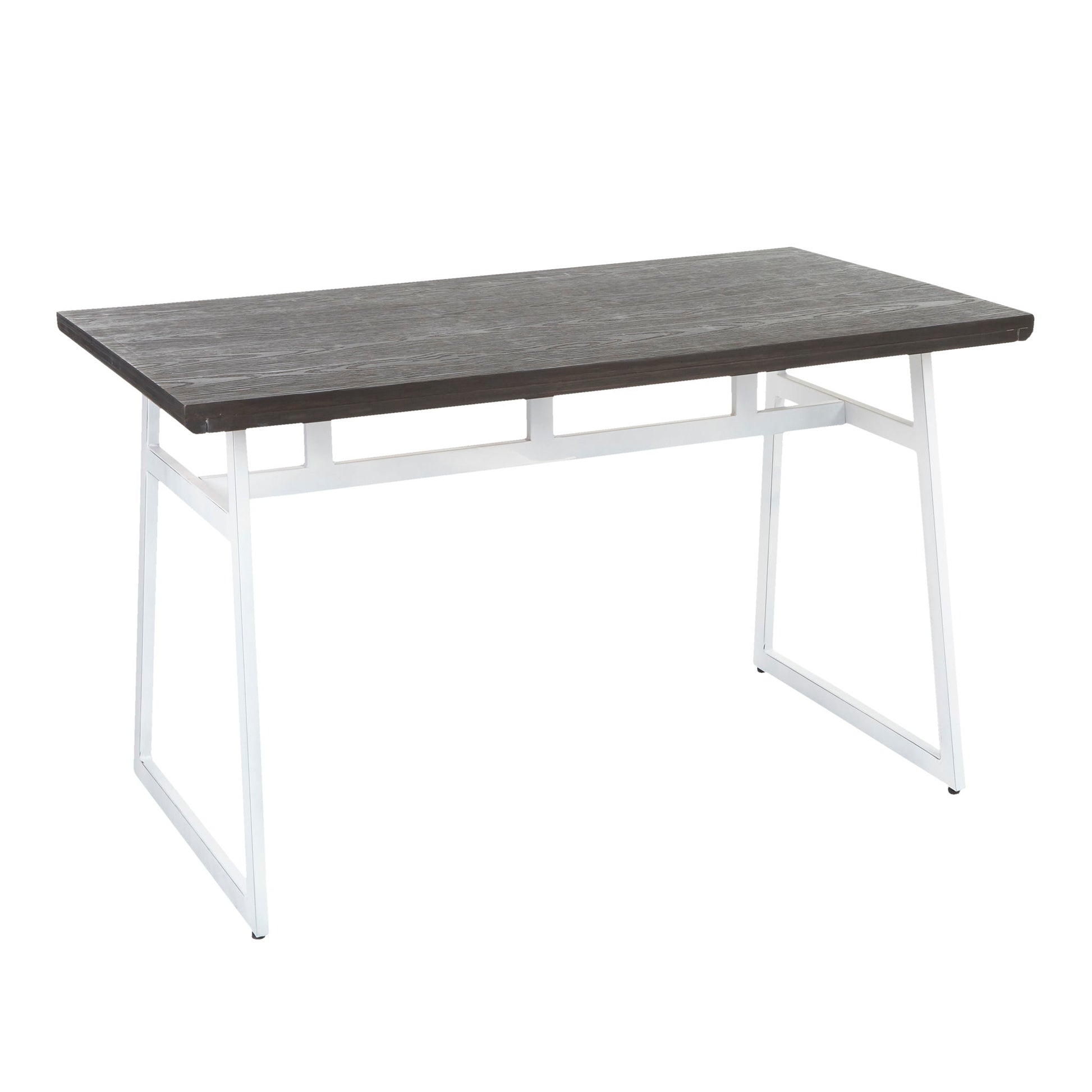 Geo - Industrial Dining Table - Vintage White / Espresso - Best Buy Furniture