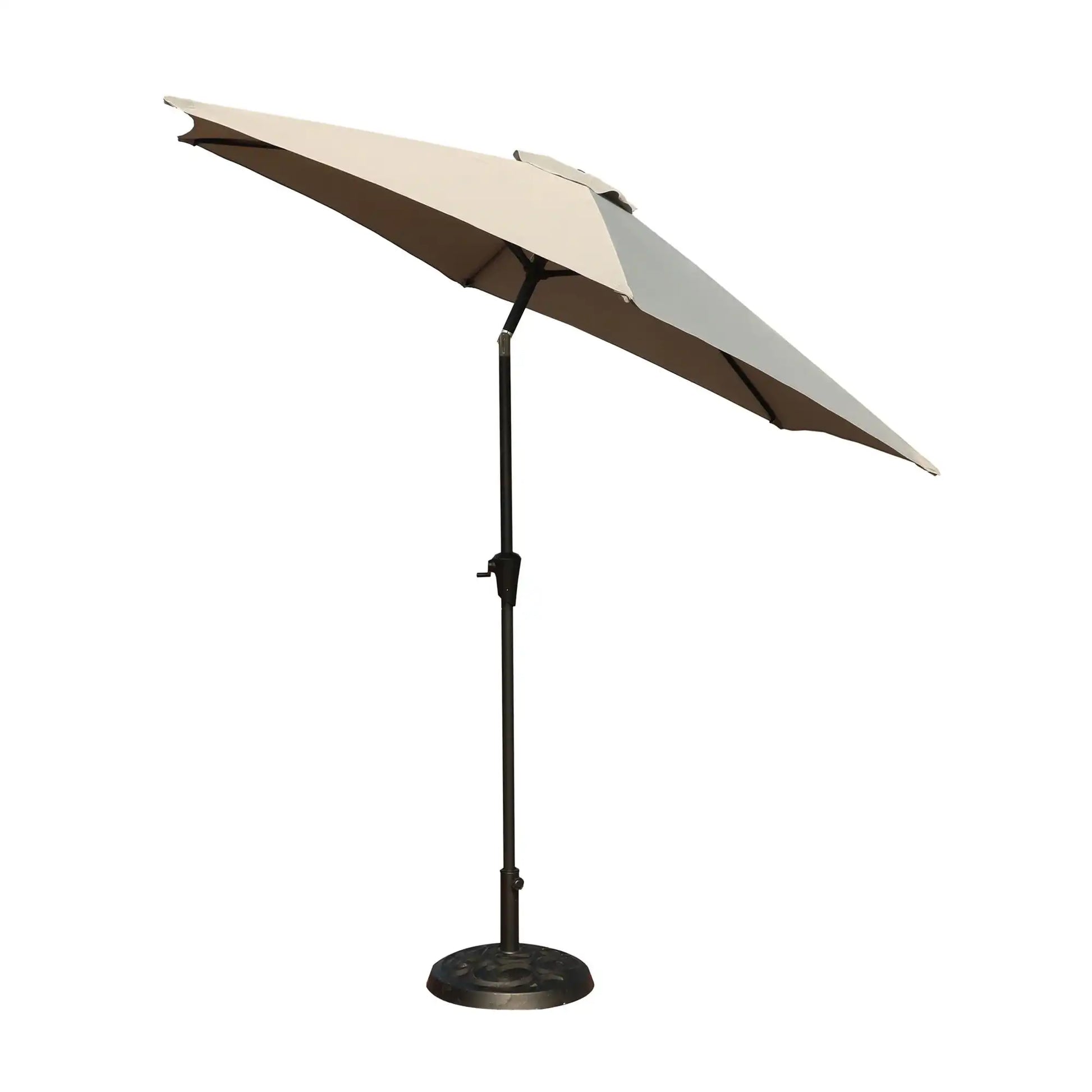 8.8' Outdoor Aluminum Patio Umbrella, Market Umbrella With 33 Pounds Round Resin Umbrella Base Lift - Best Buy Furniture