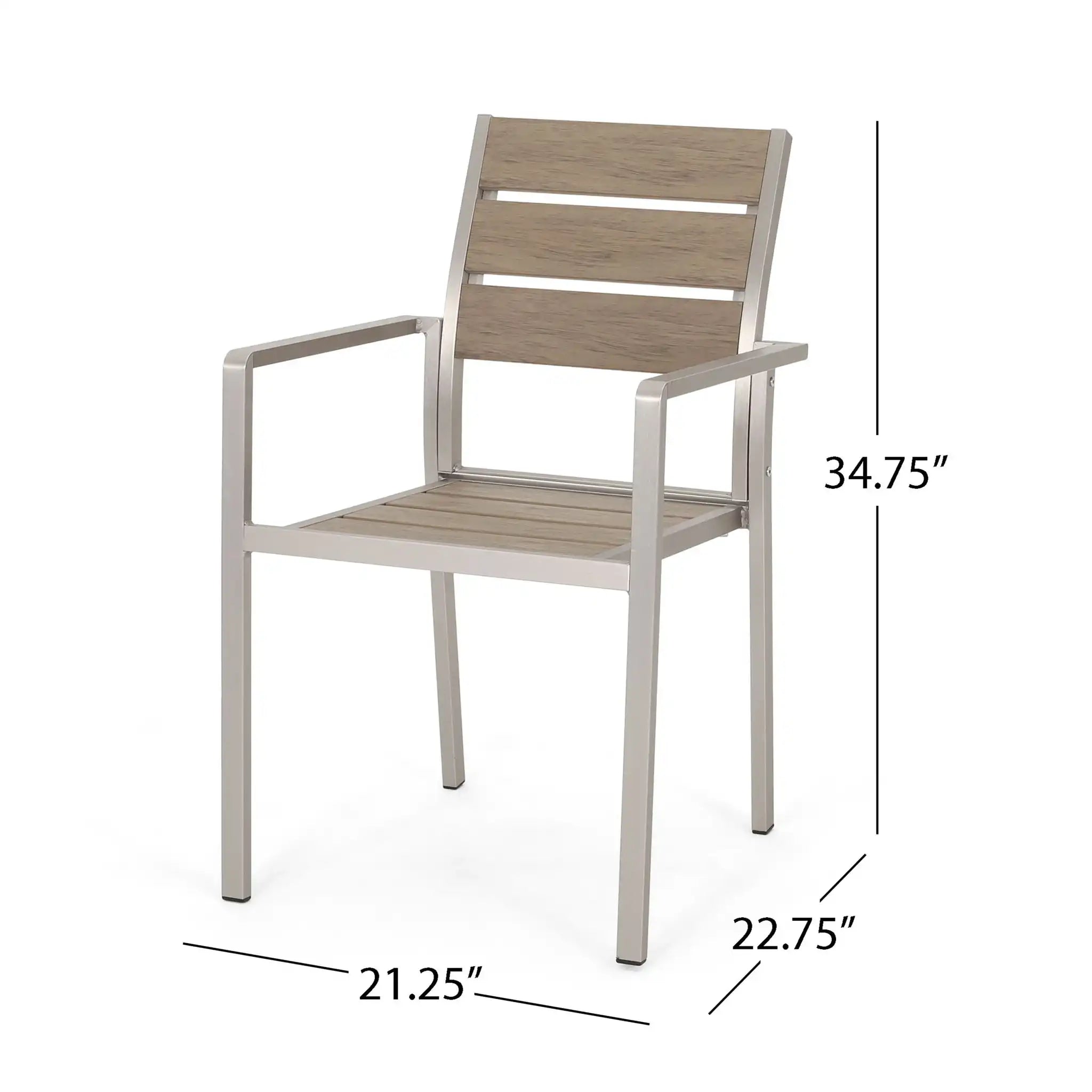Dreamlan - Outdoor Aluminum Dining Chair (Set of 2) - Best Buy Furniture