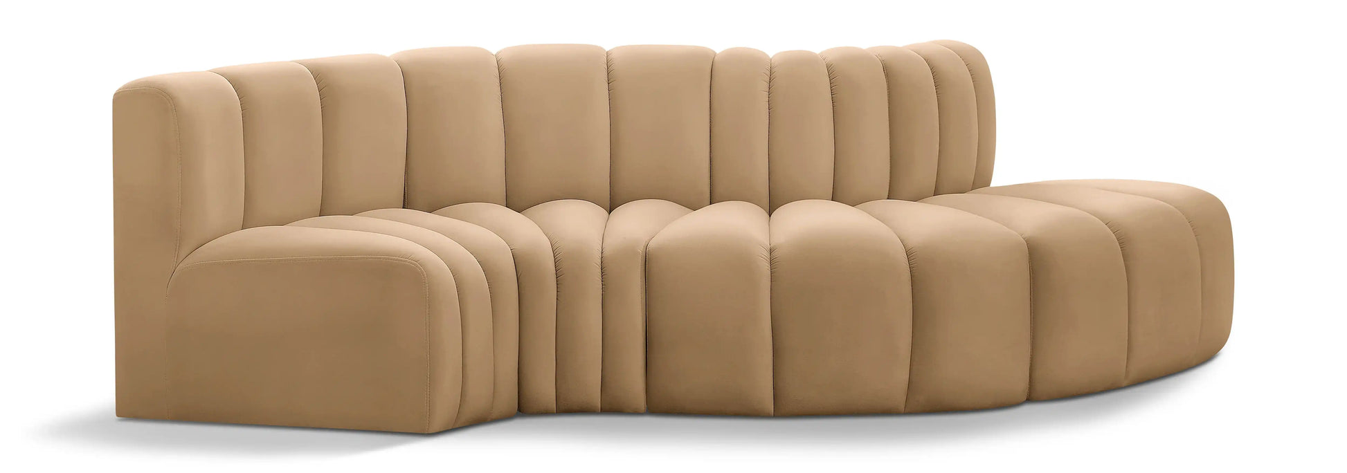 Arc - Velvet 4 Piece L-Shaped Modular Sofa - Best Buy Furniture