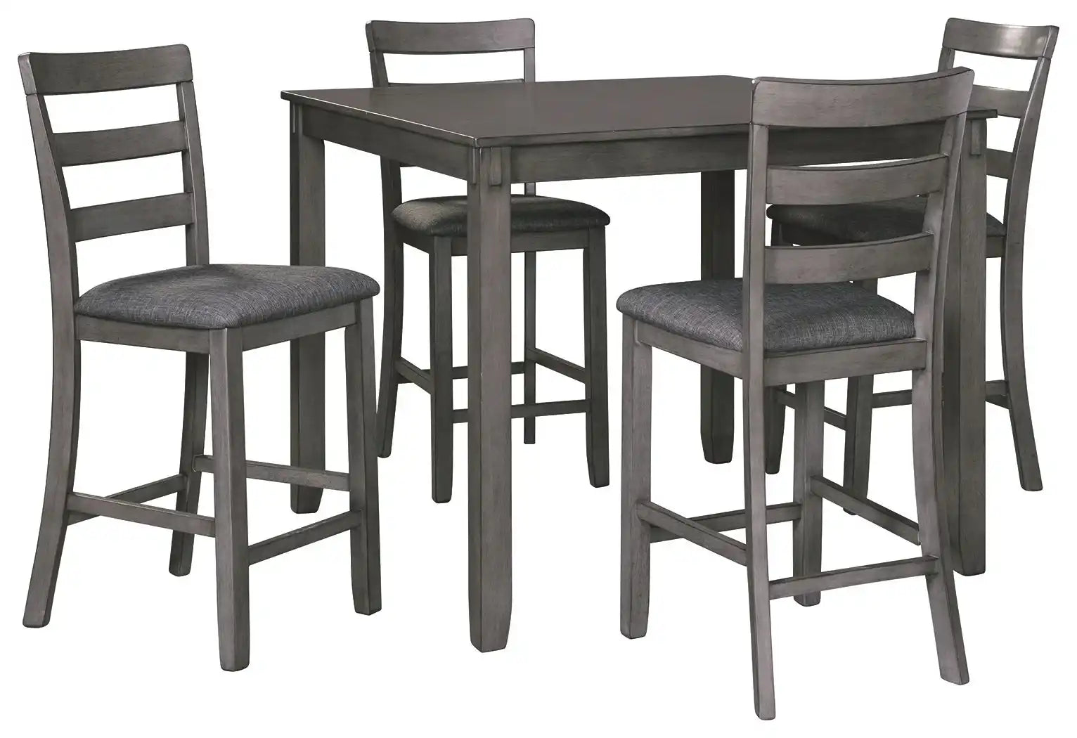 Bridson - Square Counter TBL Set (Set of 5) - Gray - Best Buy Furniture