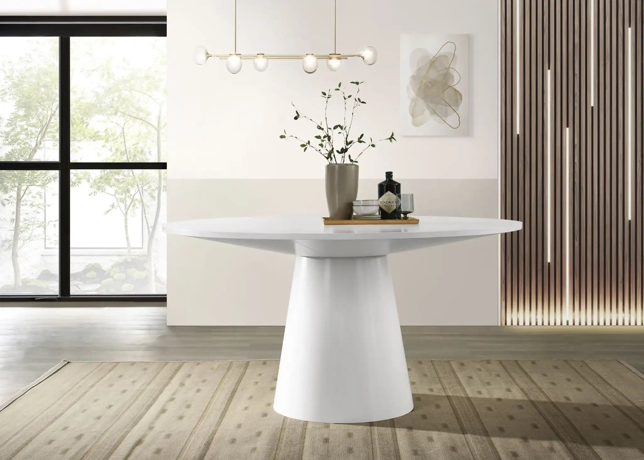 Jasper - Wide Contemporary Round Dining Table - Best Buy Furniture