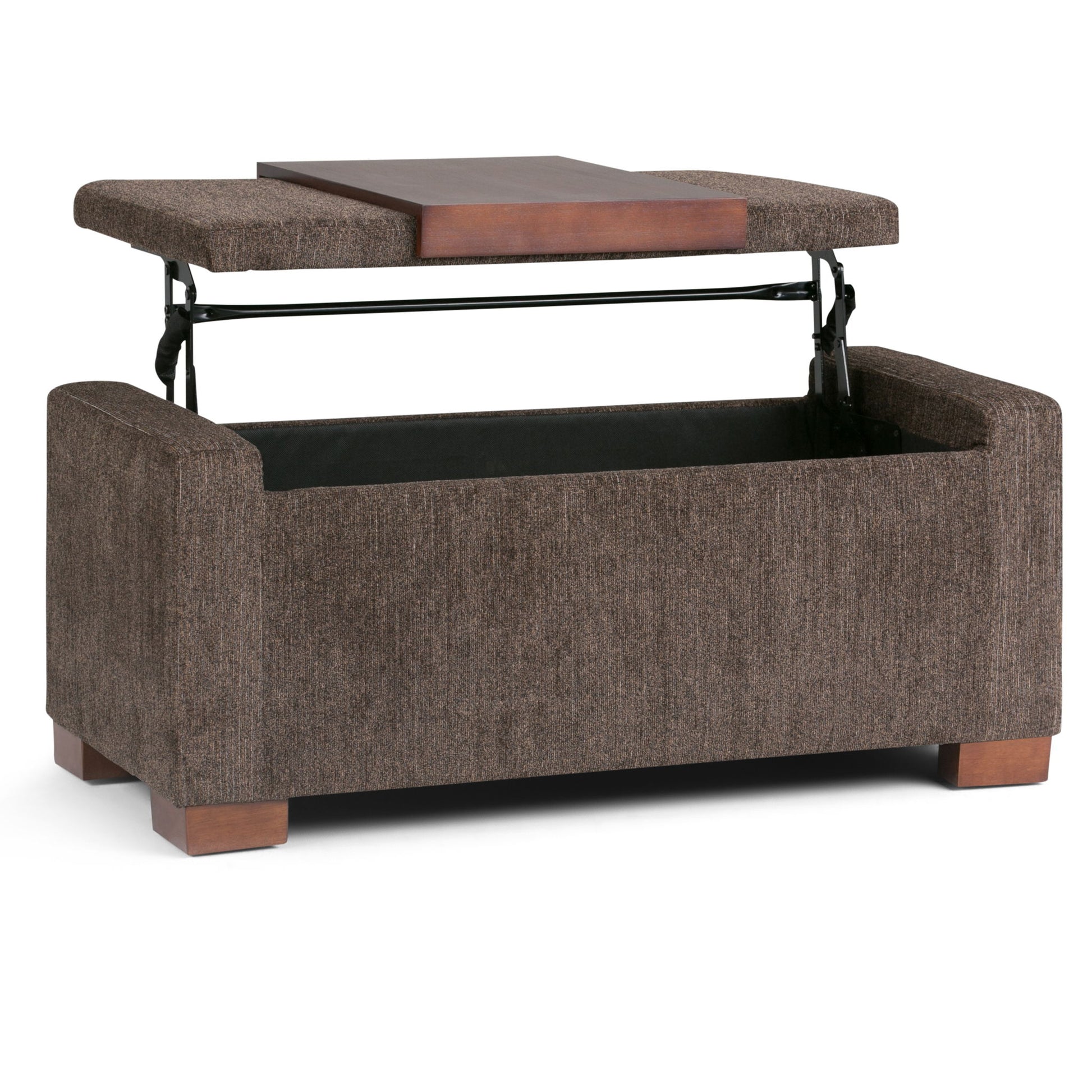 Bretton - Lift Top Storage Ottoman - Deep Umber Brown - Best Buy Furniture